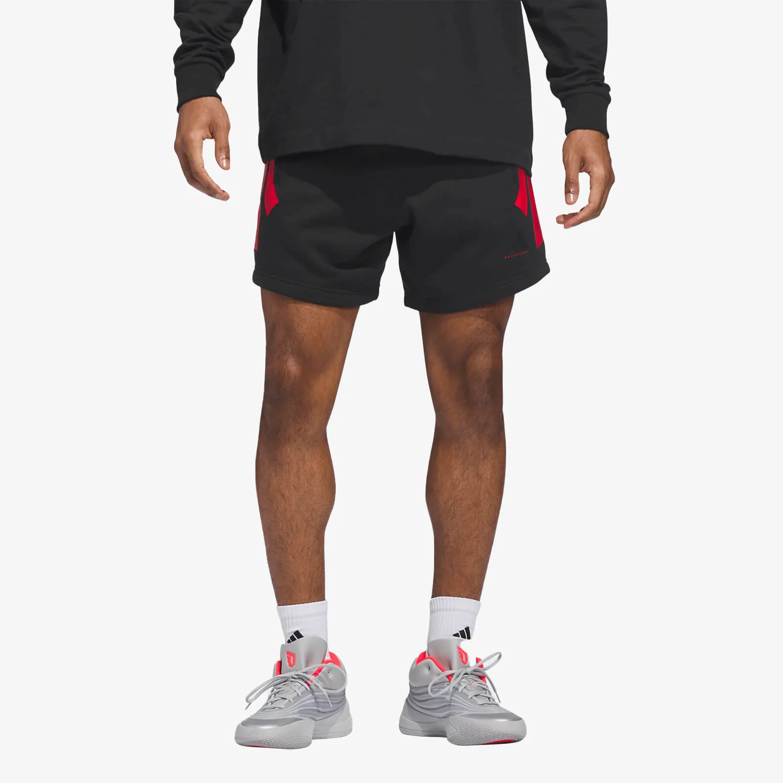 3 Stripe Fleece Short - Black