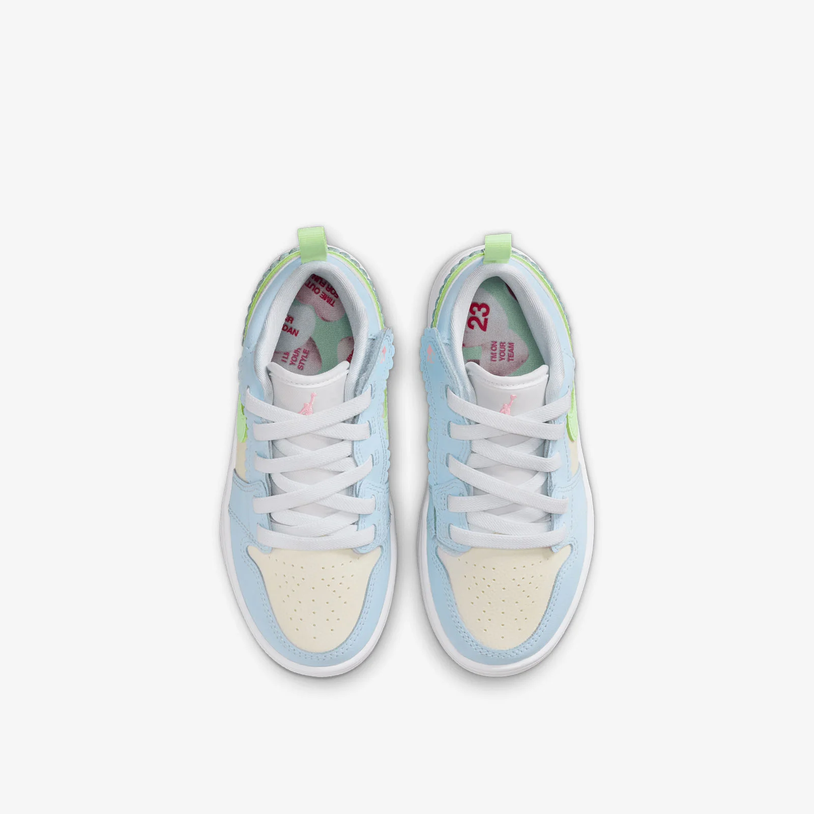 Air Jordan 1 Low Alt SE (PS) - Half Blue/Sail/White/Vapor Green - Image 5