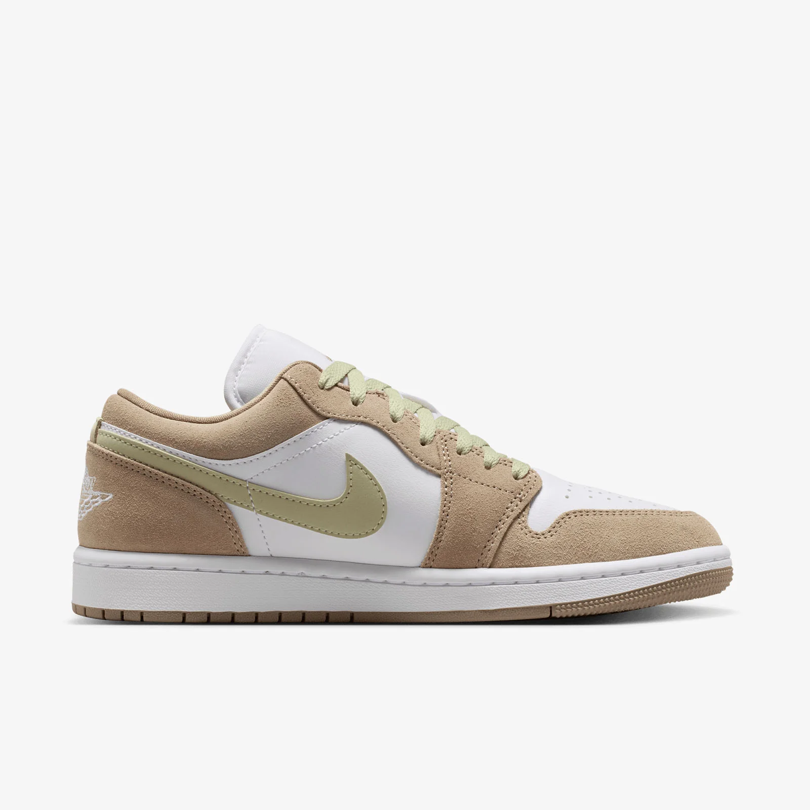 Women's Air Jordan 1 Low - Khaki/White-Olive Aura-Sail - Image 2