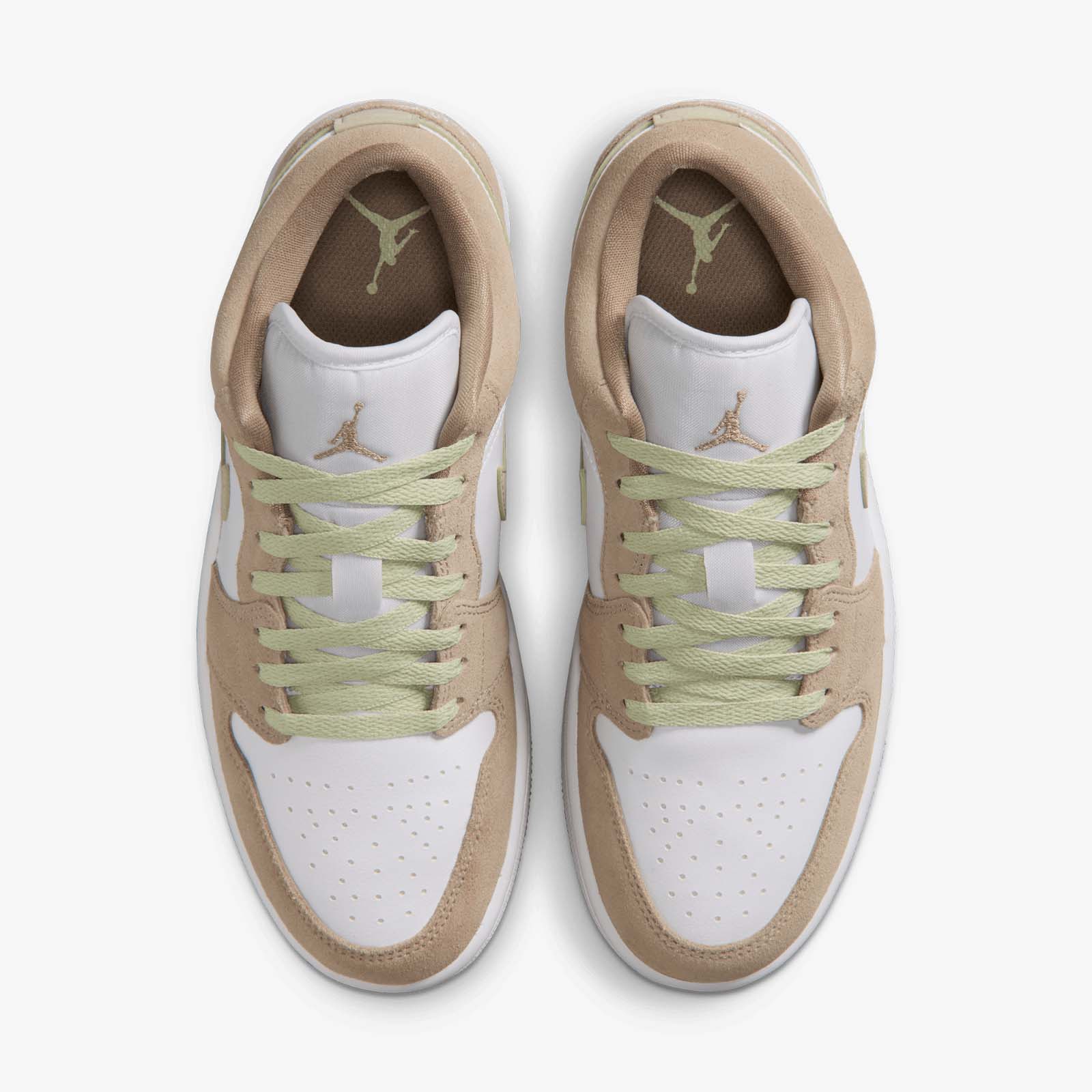 Women's Air Jordan 1 Low - Khaki/White-Olive Aura-Sail - Image 4