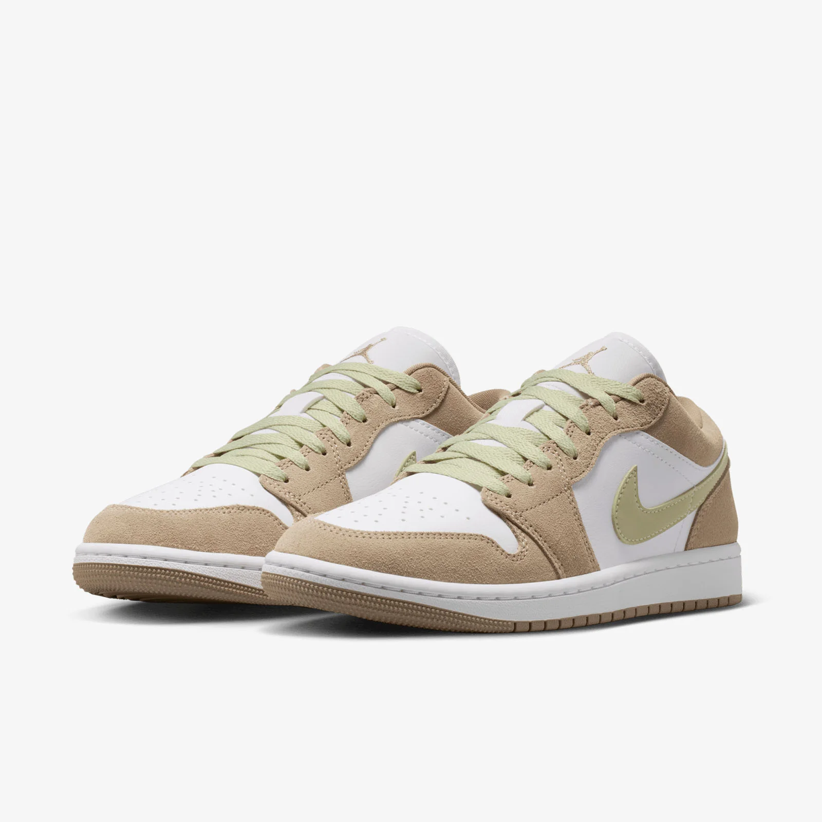 Women's Air Jordan 1 Low - Khaki/White-Olive Aura-Sail - Image 5