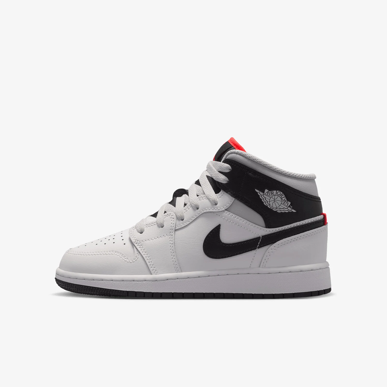 Air Jordan 1 Mid (GS) - Black/Summit White/Infrared