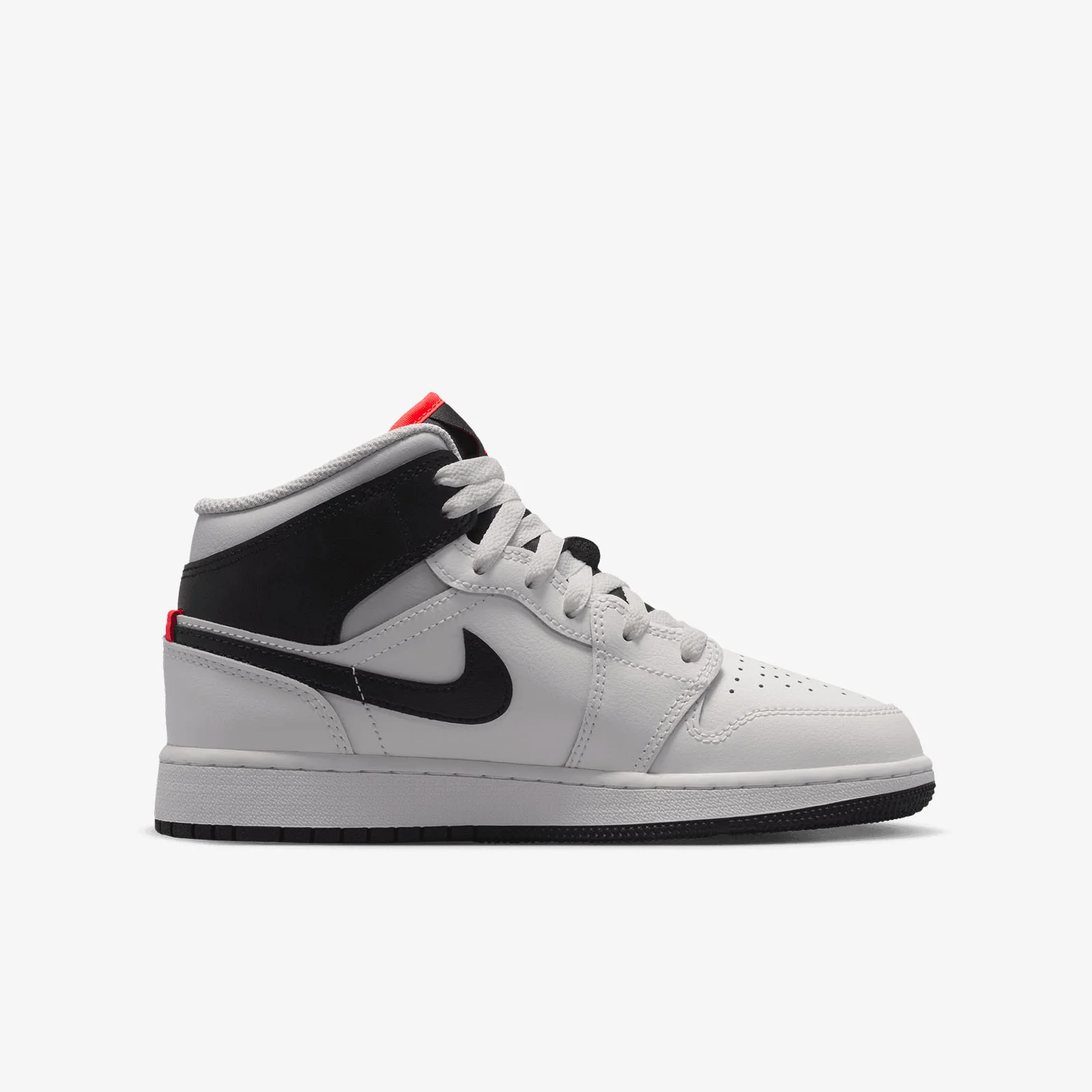 Air Jordan 1 Mid (GS) - Black/Summit White/Infrared - Image 2