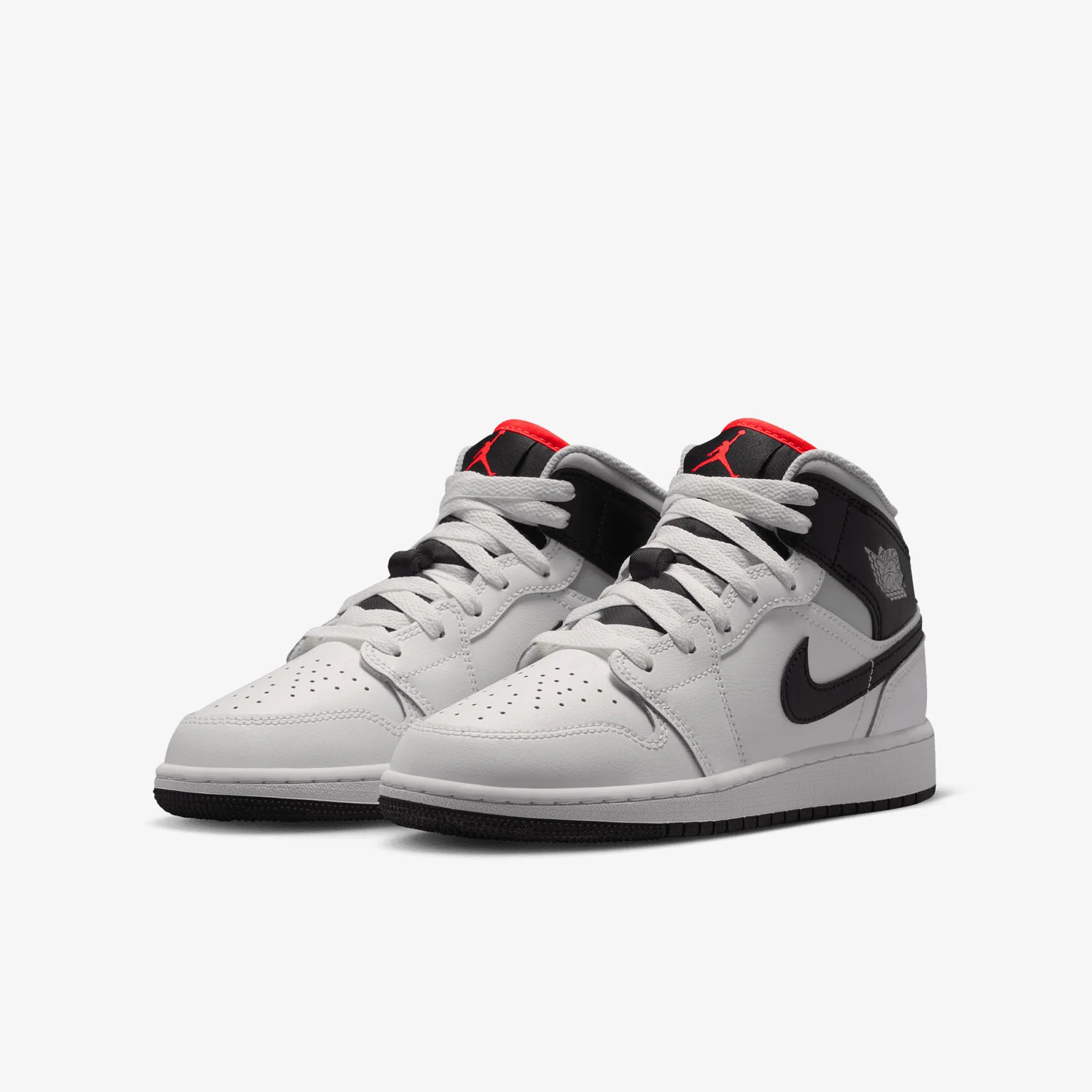 Air Jordan 1 Mid (GS) - Black/Summit White/Infrared - Image 4