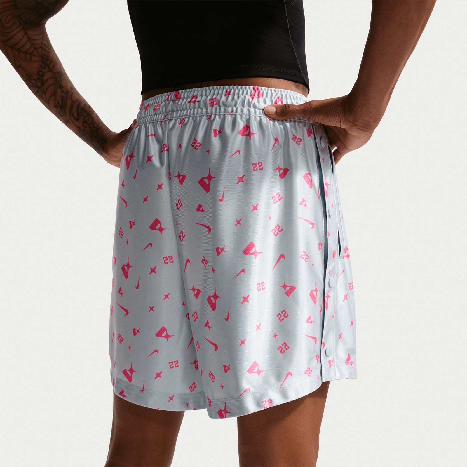 A'ja Wilson Women's Signature Shine Shorts - White - Image 3