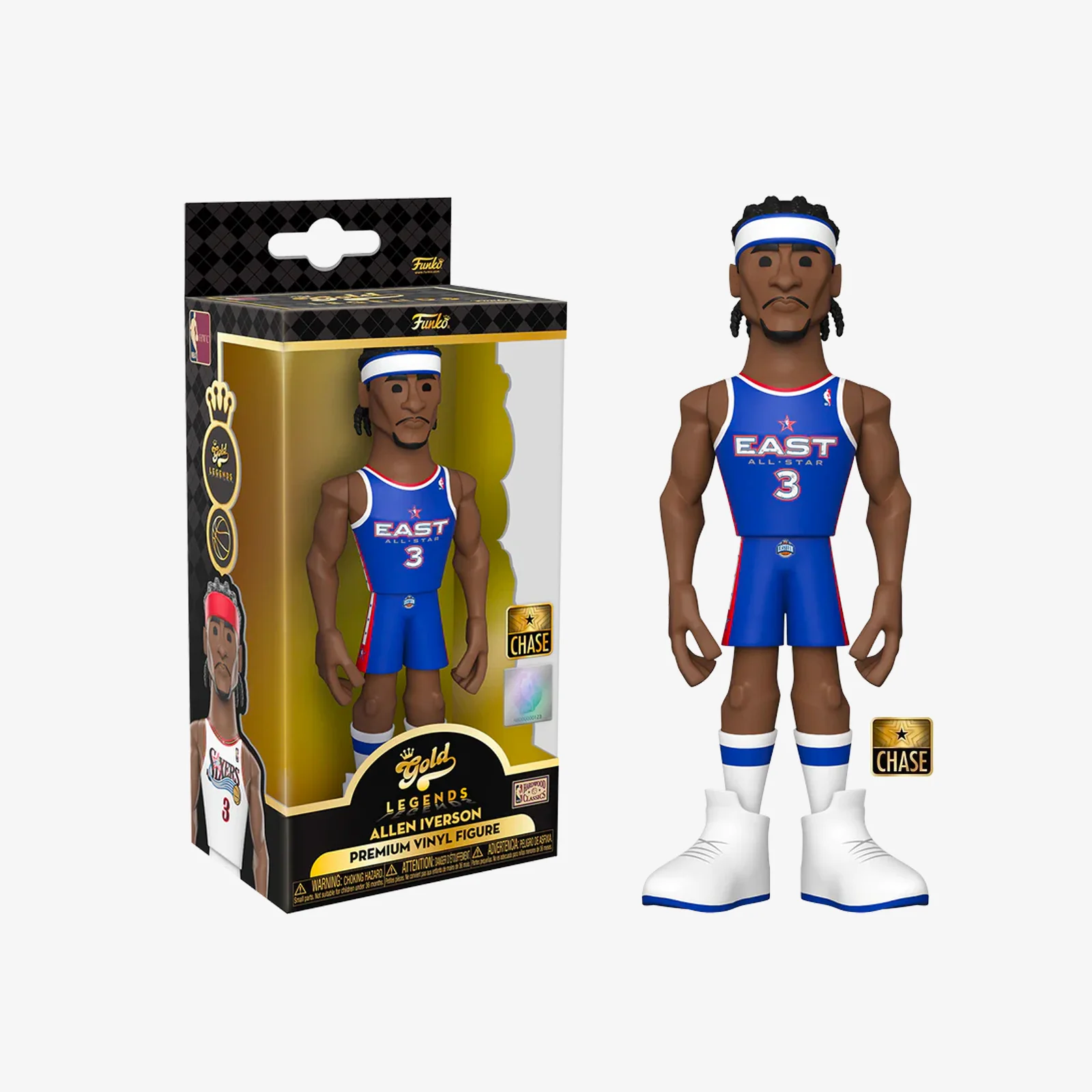 Allen Iverson Philadelphia 76ers NBA Legends 5" Vinyl Gold - Image 4