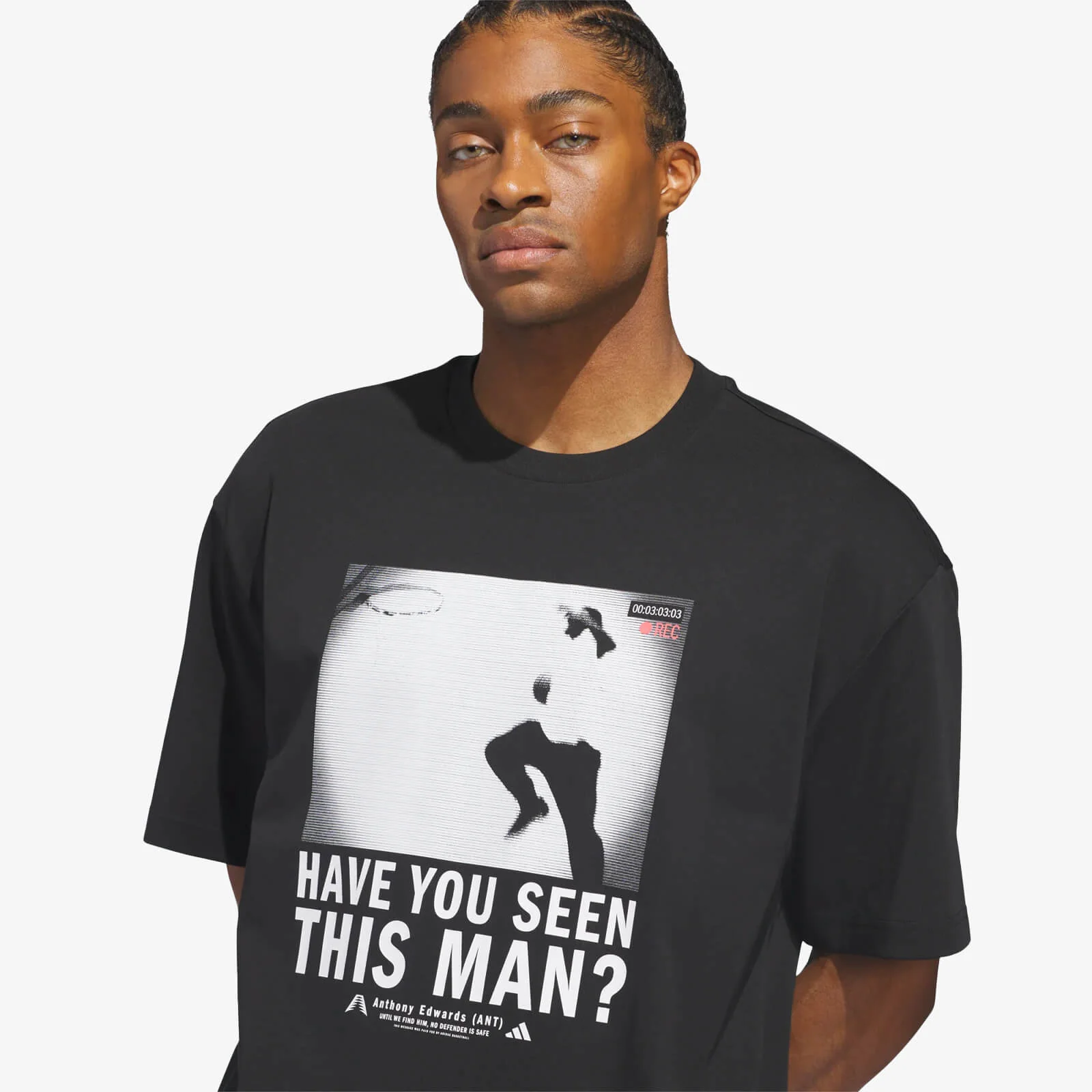 Anthony Edwards 'In Action' Graphic Tee - Black - Image 3