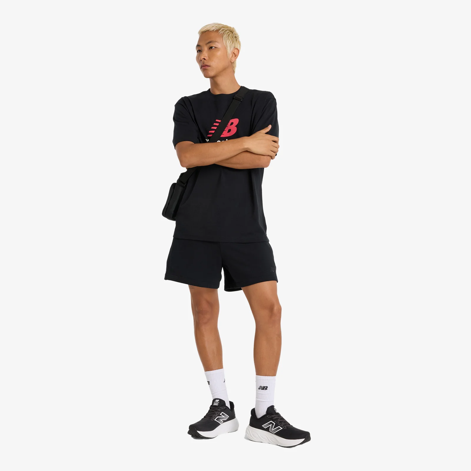 Athletics Logo T-Shirt - Black - Image 5