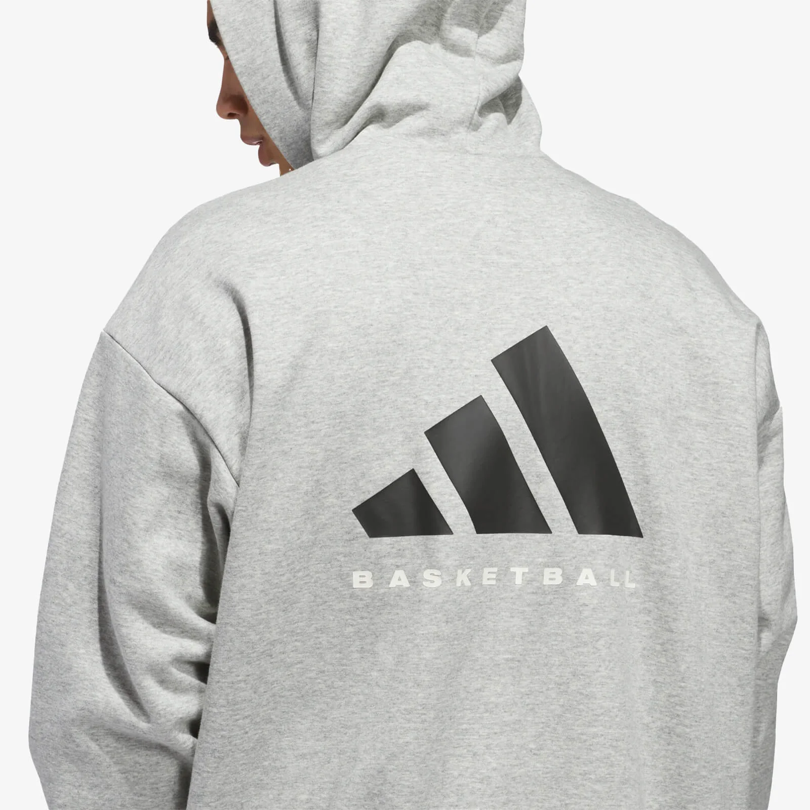 Basketball Fleece Hoodie - Grey - Image 4