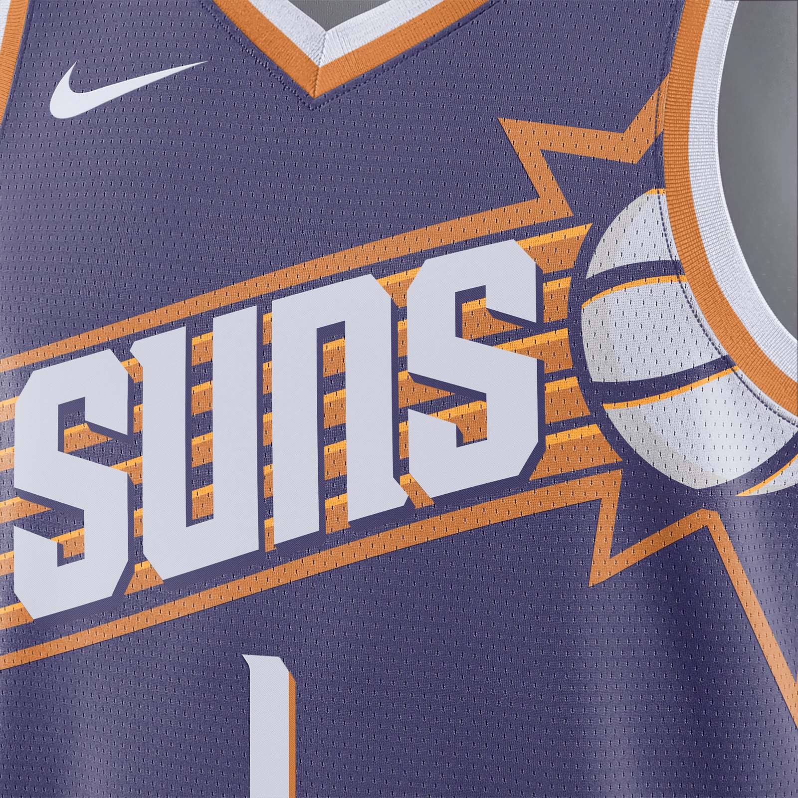 Devin Booker Phoenix Suns Icon Edition Swingman Jersey - Purple - Image 3