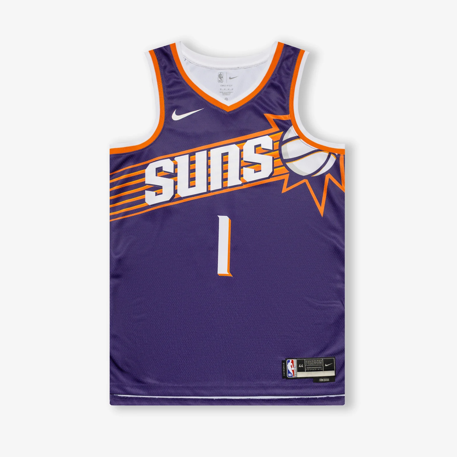 Devin Booker Phoenix Suns Icon Edition Swingman Jersey - Purple - Image 4