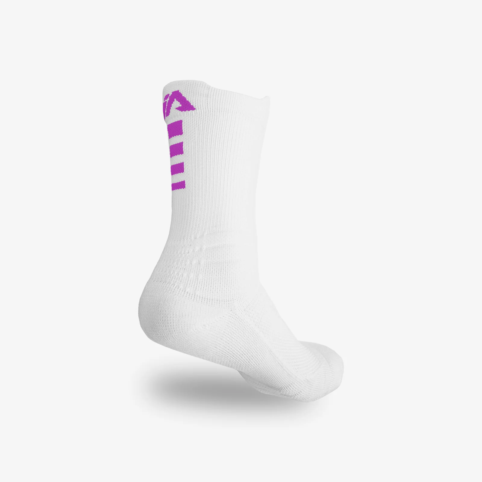 Elite Performance Crew Socks - White/Hot Pink
