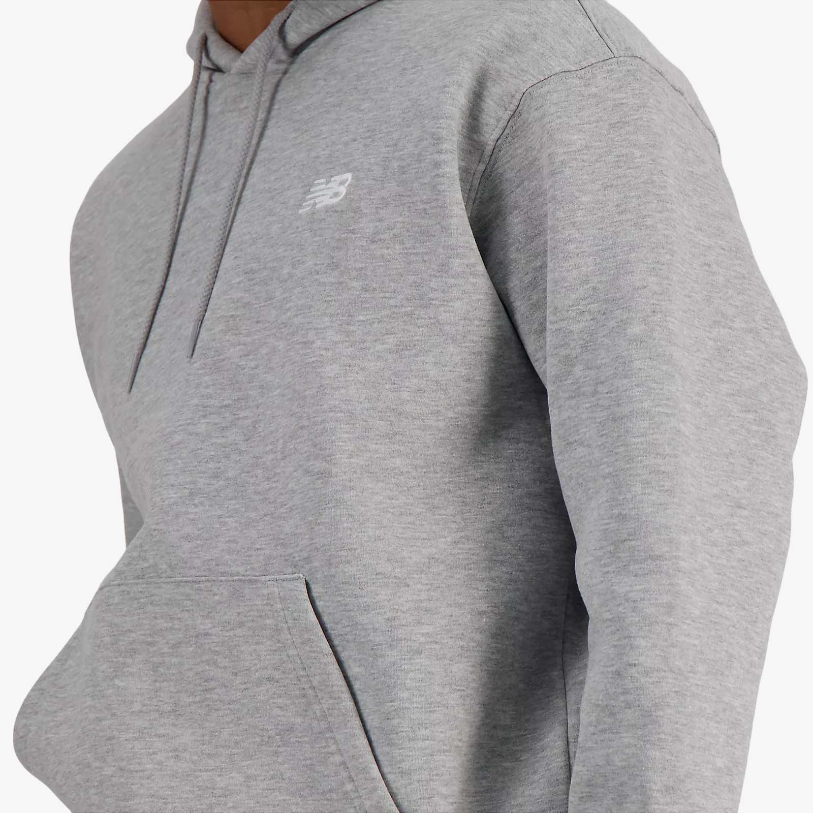 Essentials Logo Fleece Pullover Hoodie - Athletic Grey - Image 3