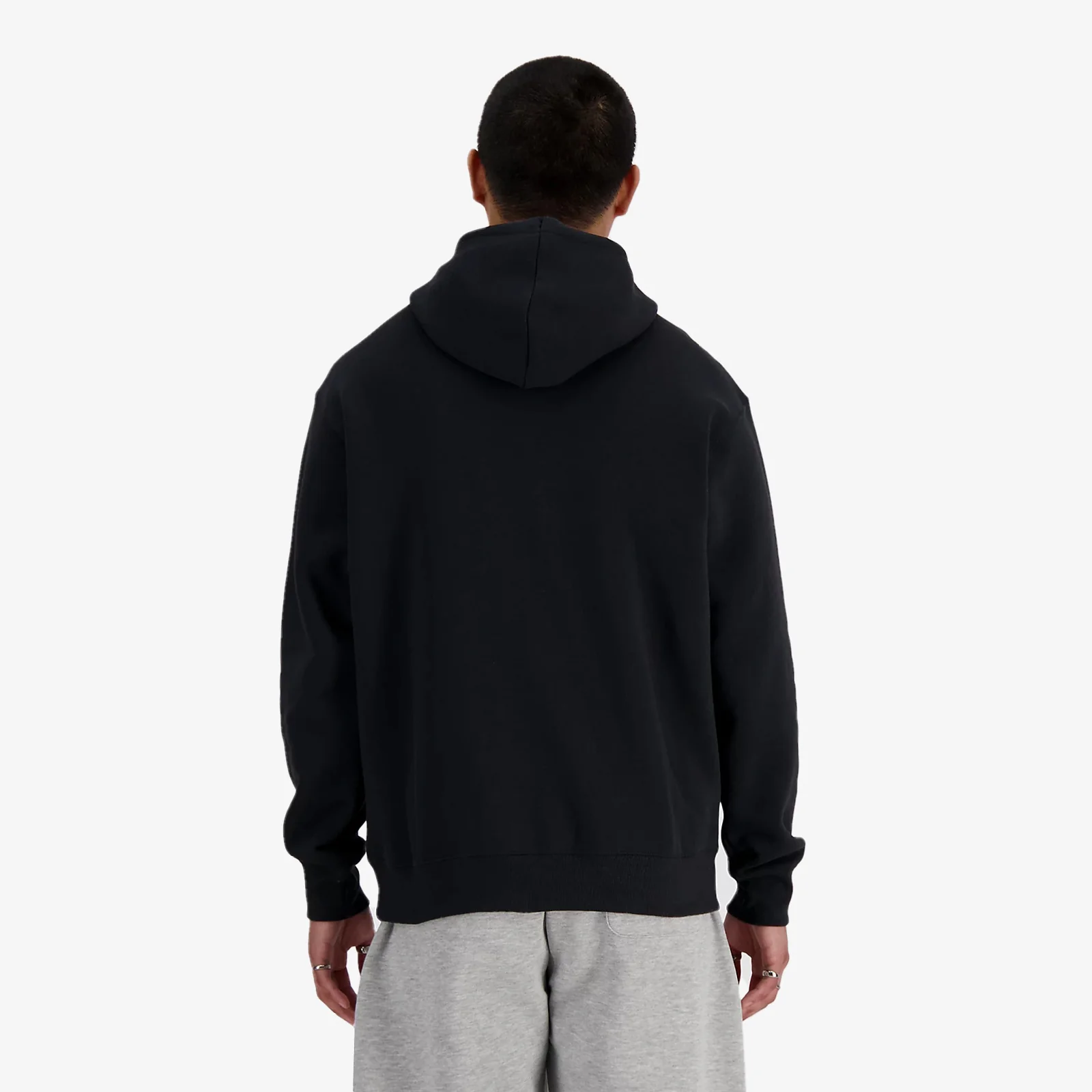 Essentials Logo Fleece Pullover Hoodie - Black - Image 2
