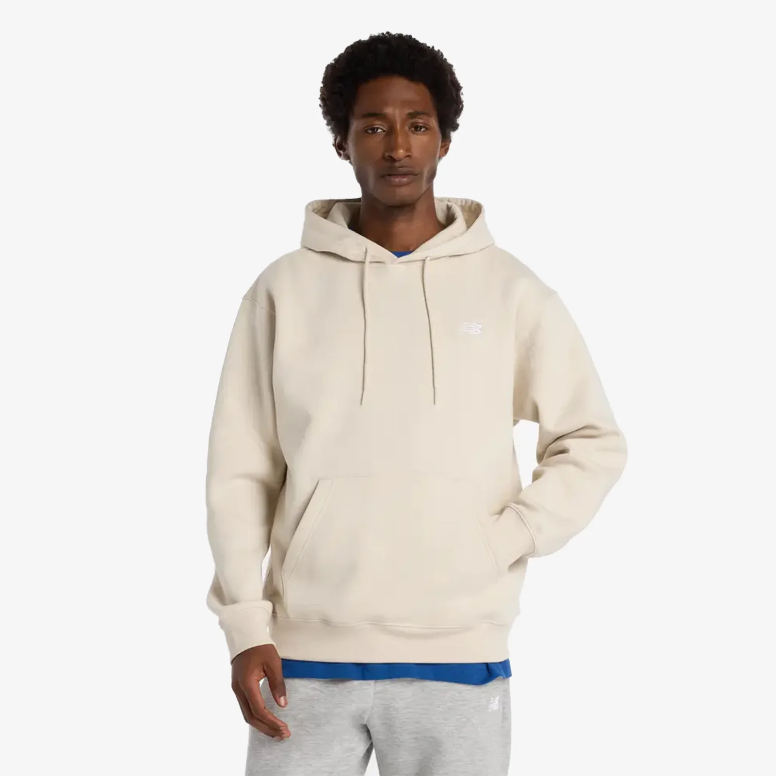 Essentials Logo Fleece Pullover Hoodie - Timberwolf