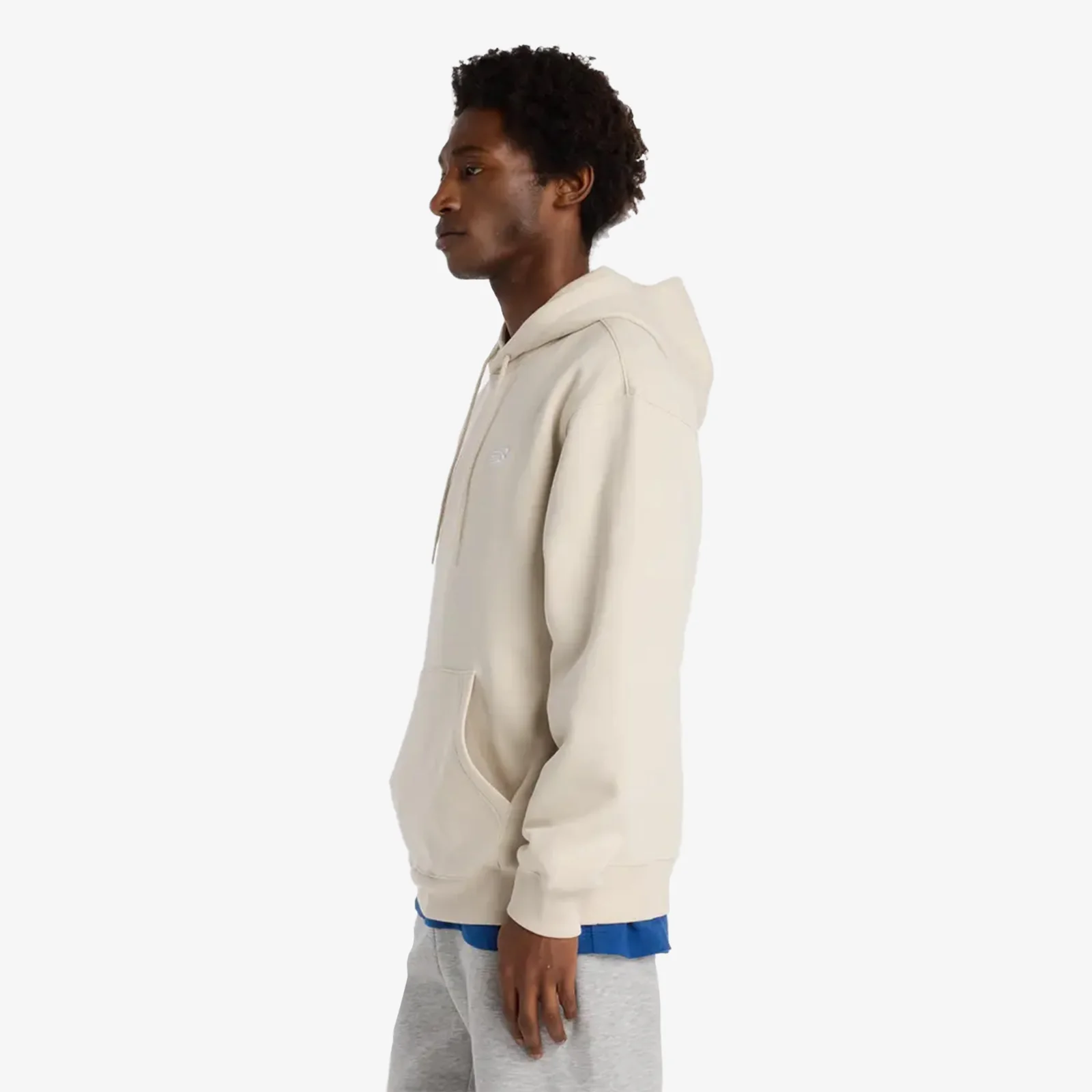 Essentials Logo Fleece Pullover Hoodie - Timberwolf - Image 3
