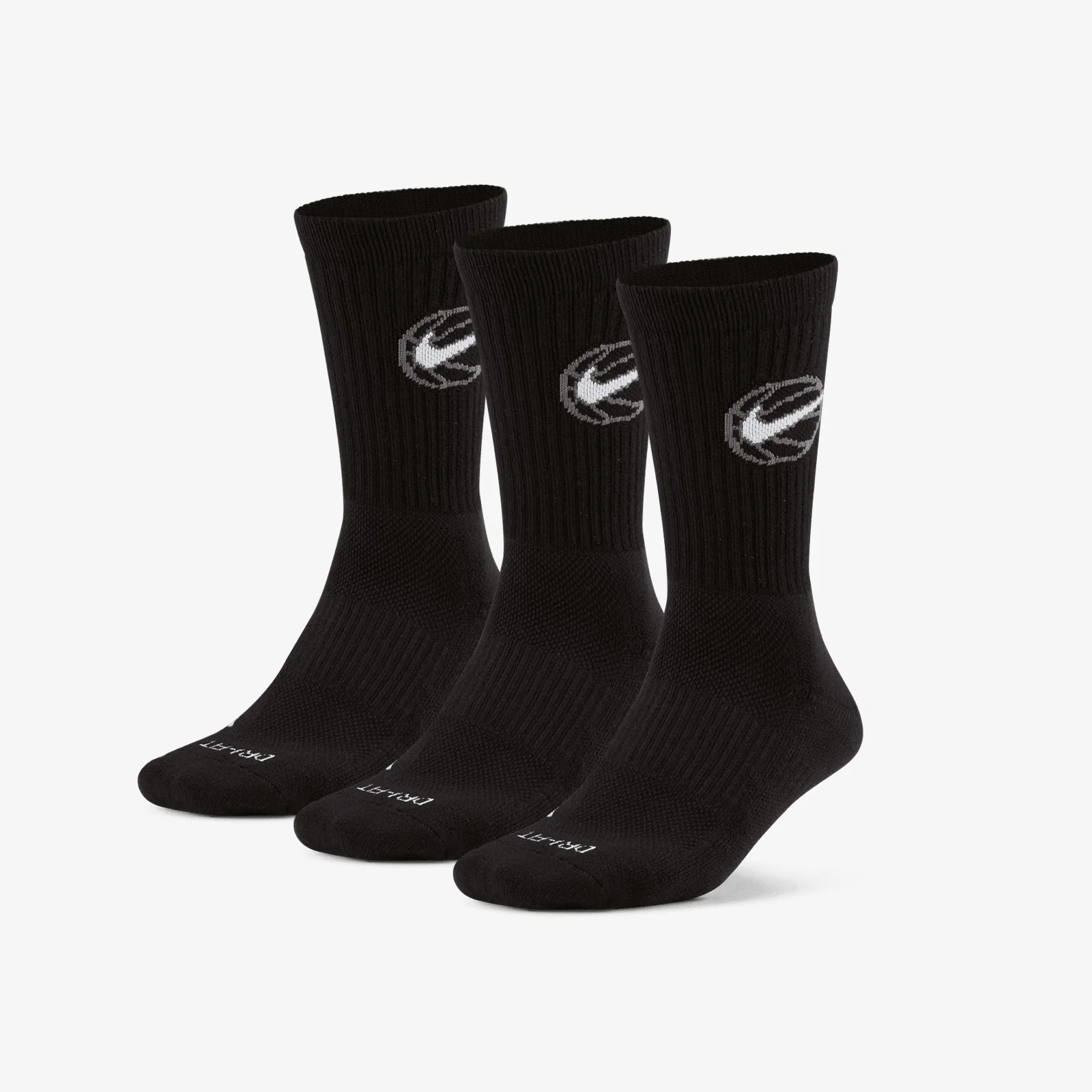 Everyday Crew Dri-FIT Socks (3 Pair) - Black/White