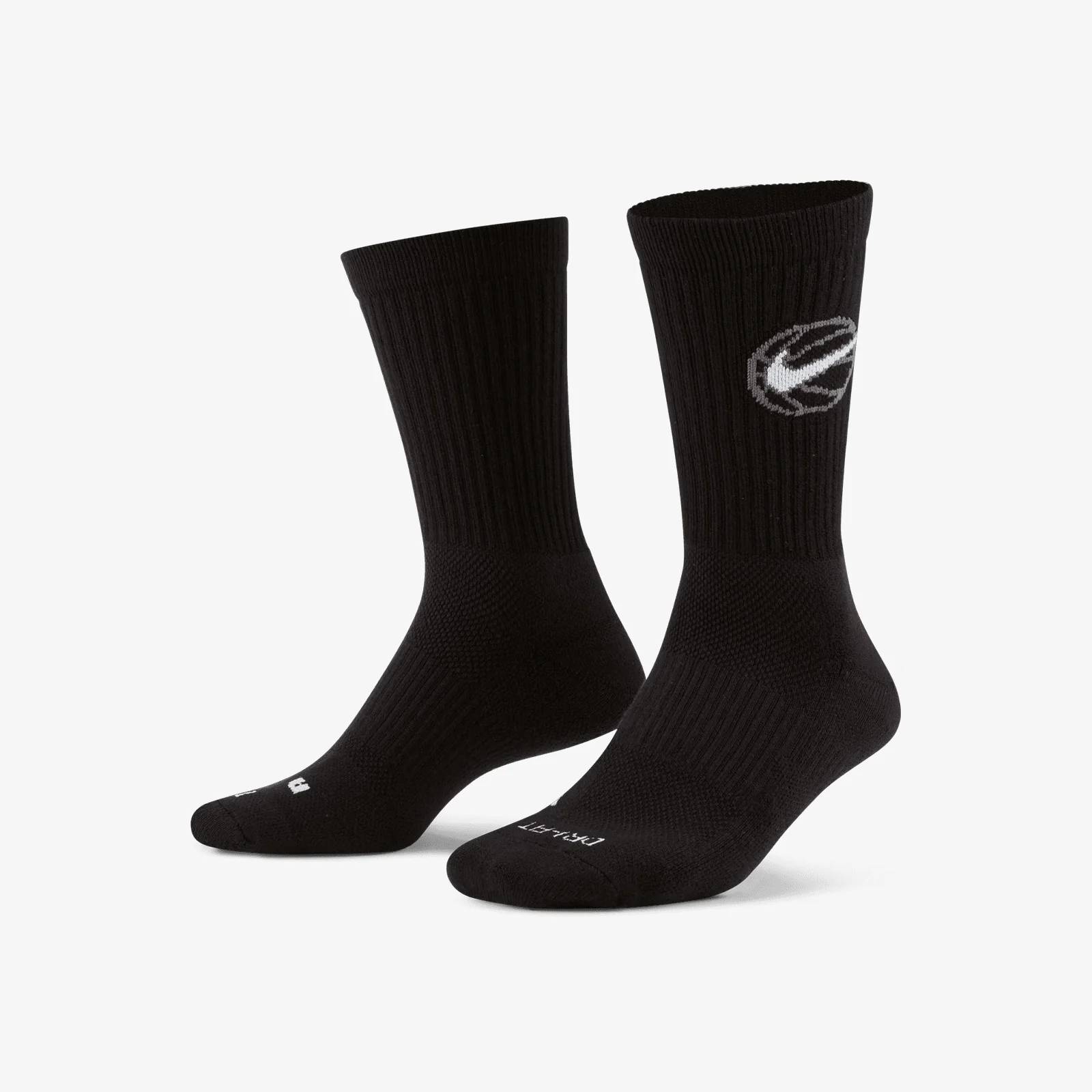 Everyday Crew Dri-FIT Socks (3 Pair) - Black/White - Image 2