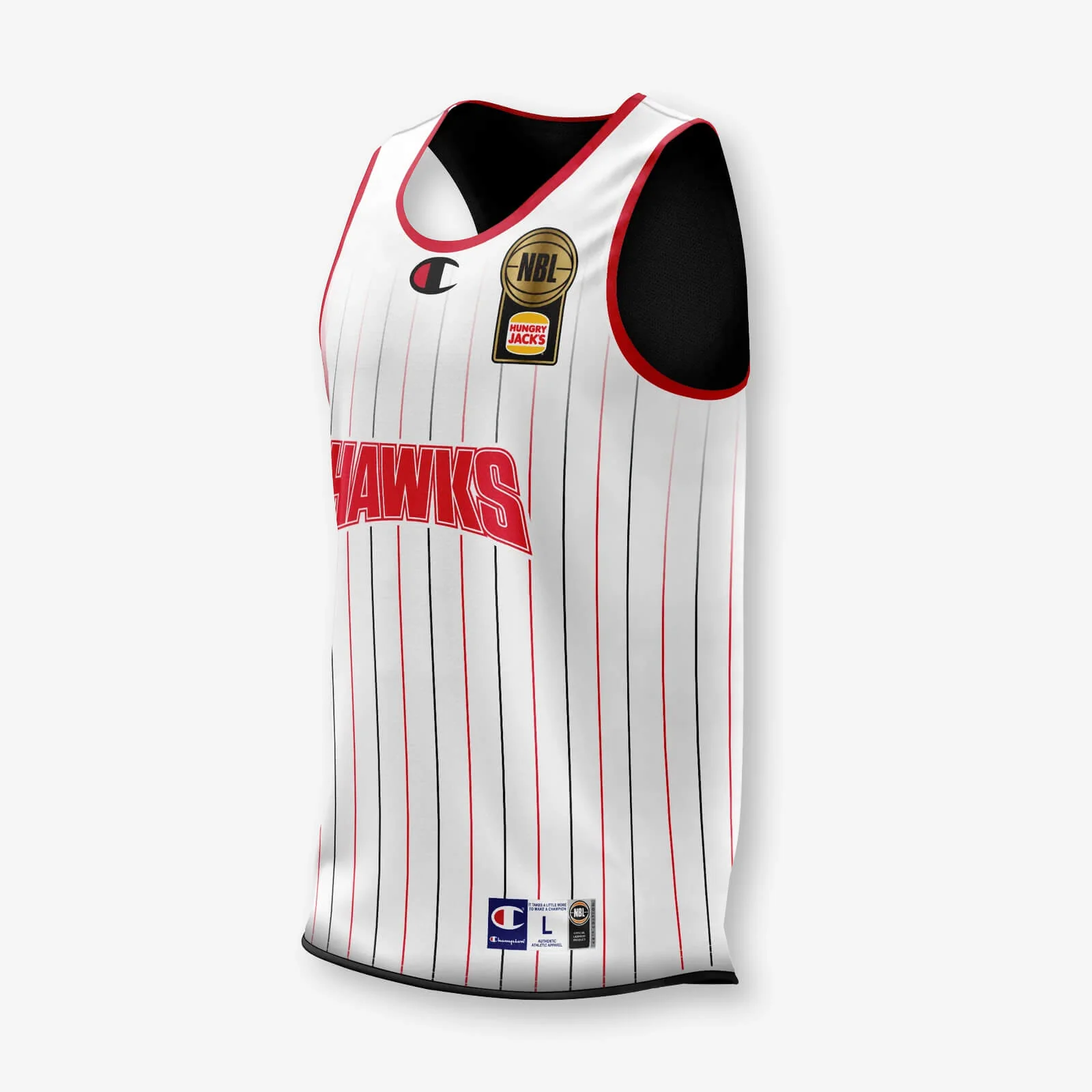 Illawarra Hawks 2025 NBL Reversible Training Jersey - Black/White - Image 4