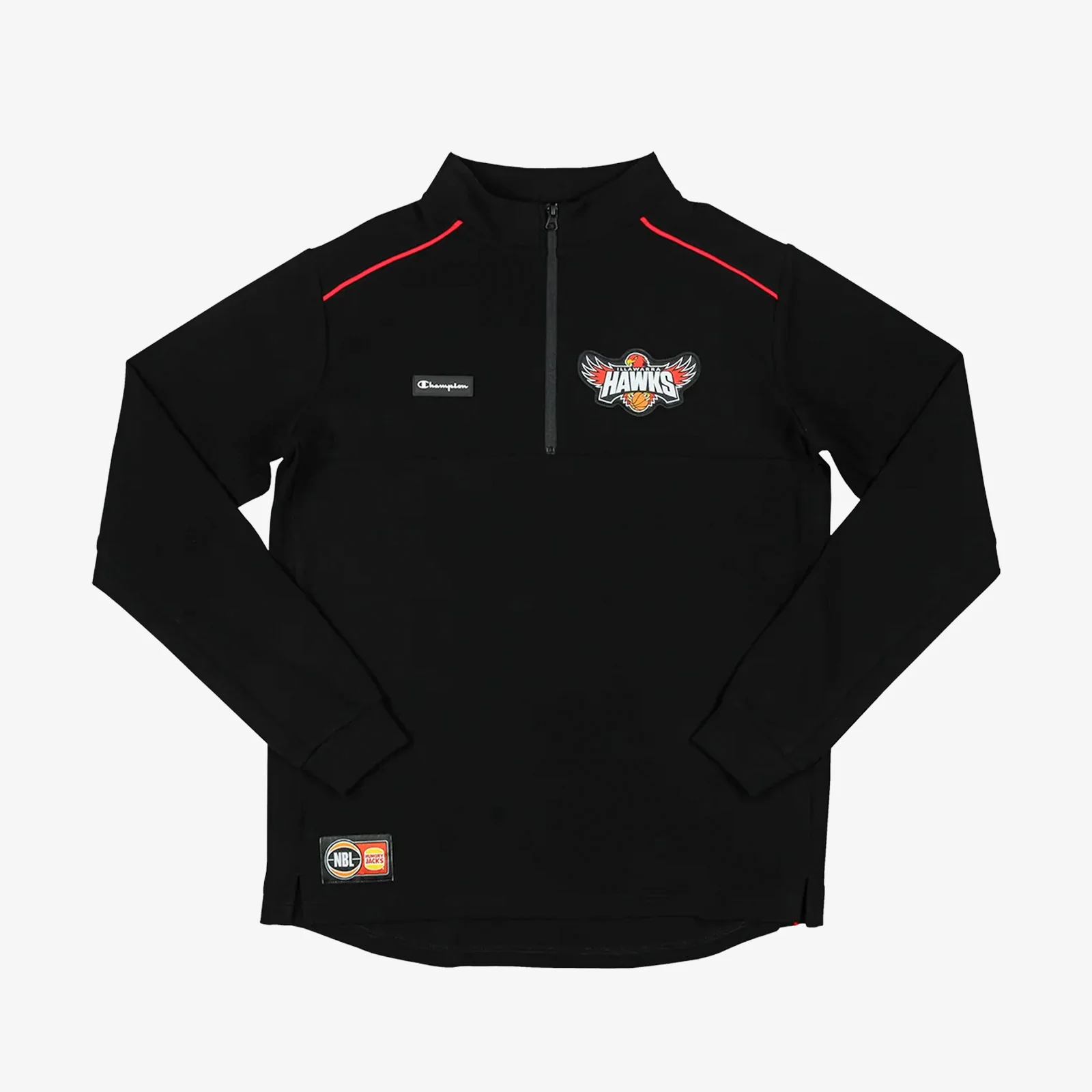 Illawarra Hawks 25/26 Performance Fleece Quarter Zip Jumper - Black