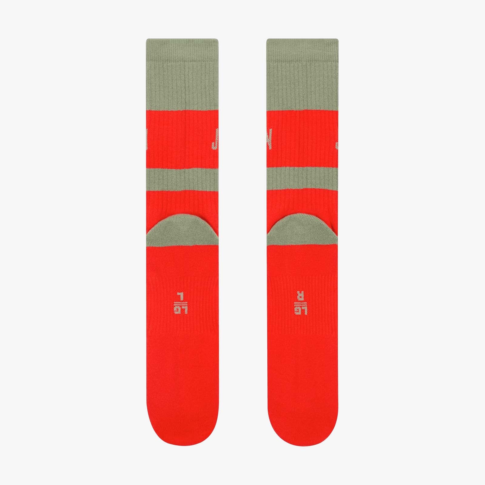Jordan Cushioned Crew Socks (1 Pair) - Red/Green - Image 3
