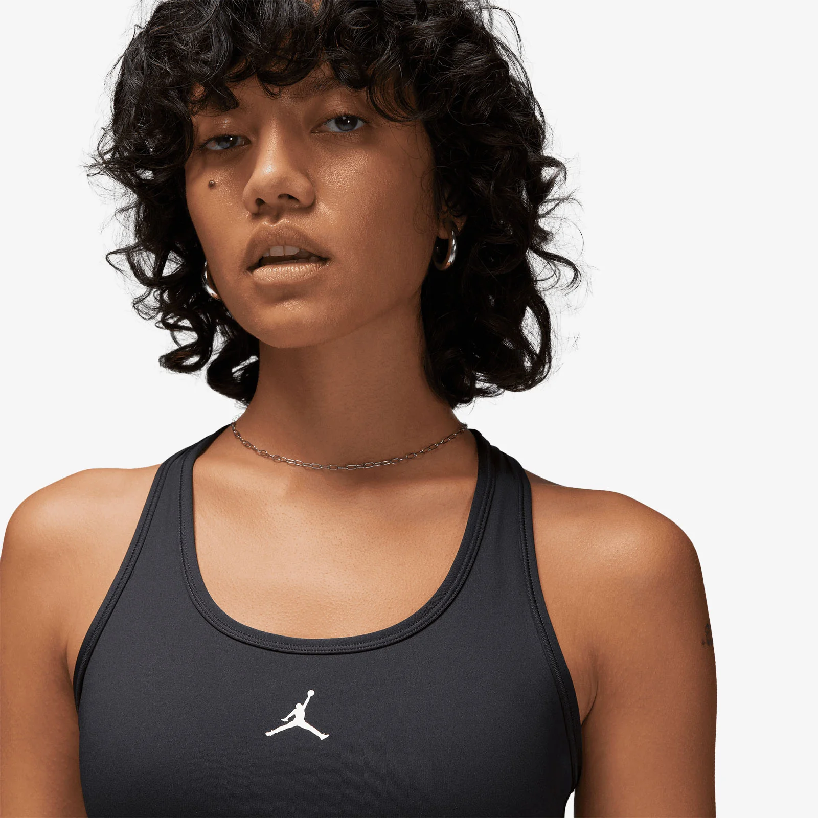 Jumpman Sport Medium-Support Padded Bra - Black/White - Image 4