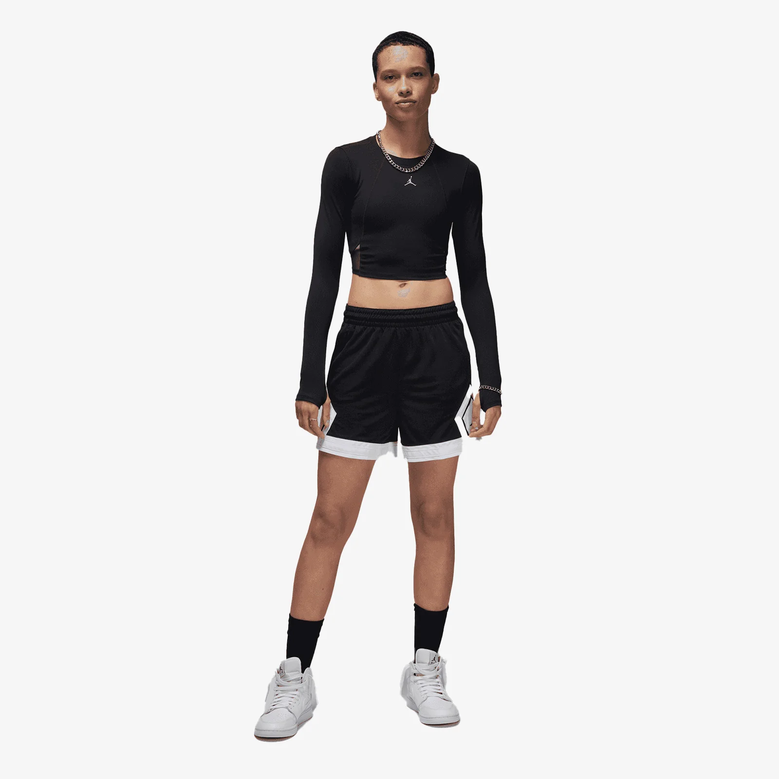 Jumpman Sports 4" Diamond Women's Shorts - Black - Image 8