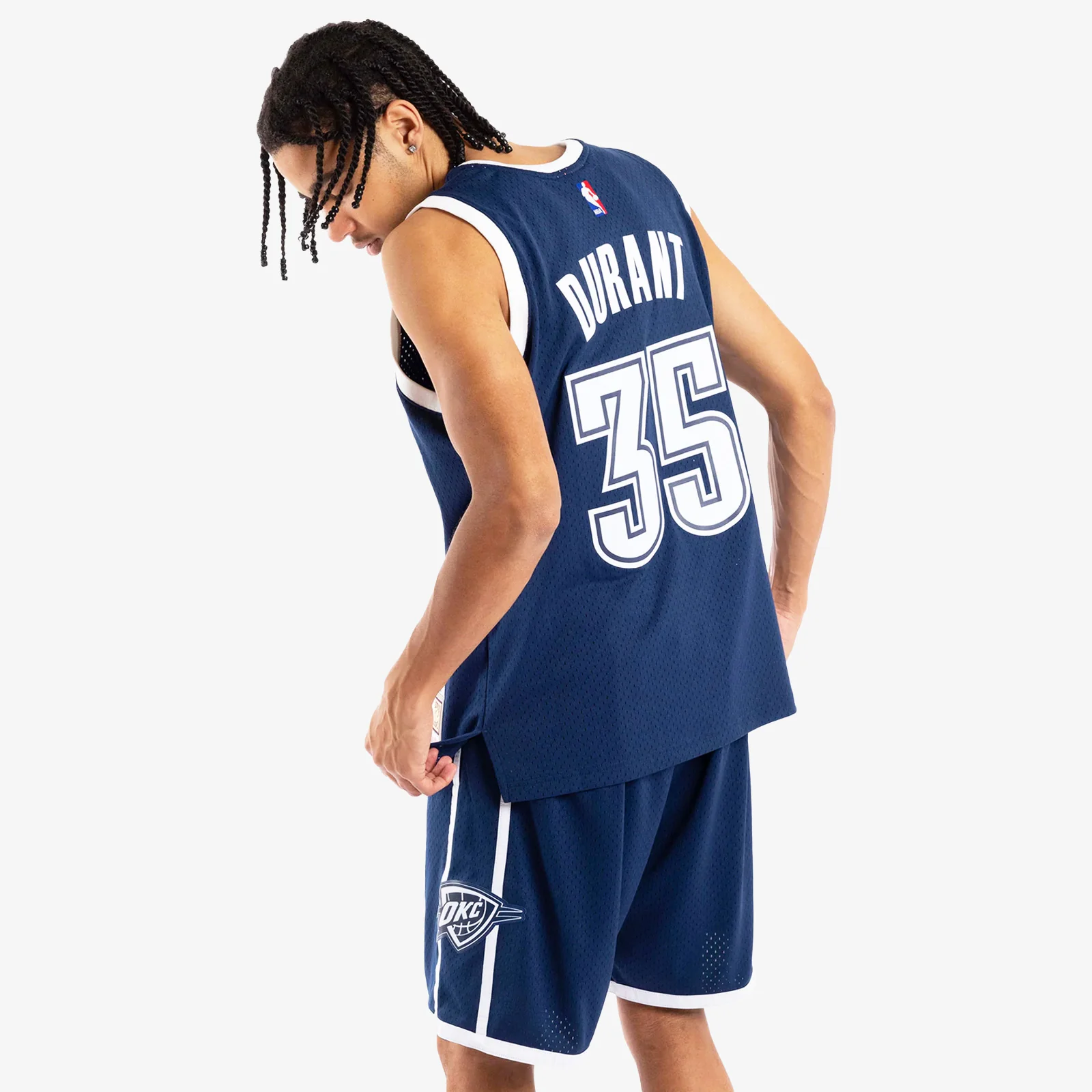 Kevin Durant Oklahoma City Thunder 15-16 HWC Swingman Jersey - Navy - Image 5