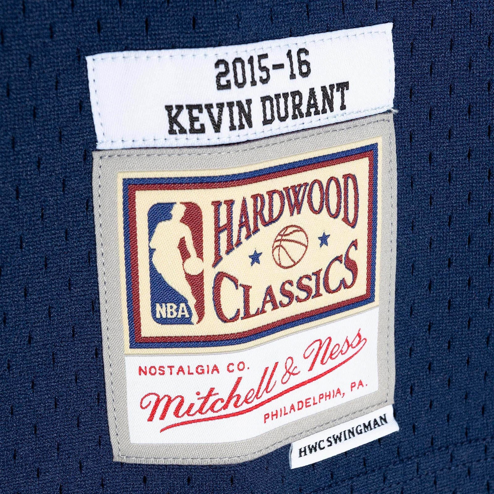 Kevin Durant Oklahoma City Thunder 15-16 HWC Swingman Jersey - Navy - Image 7