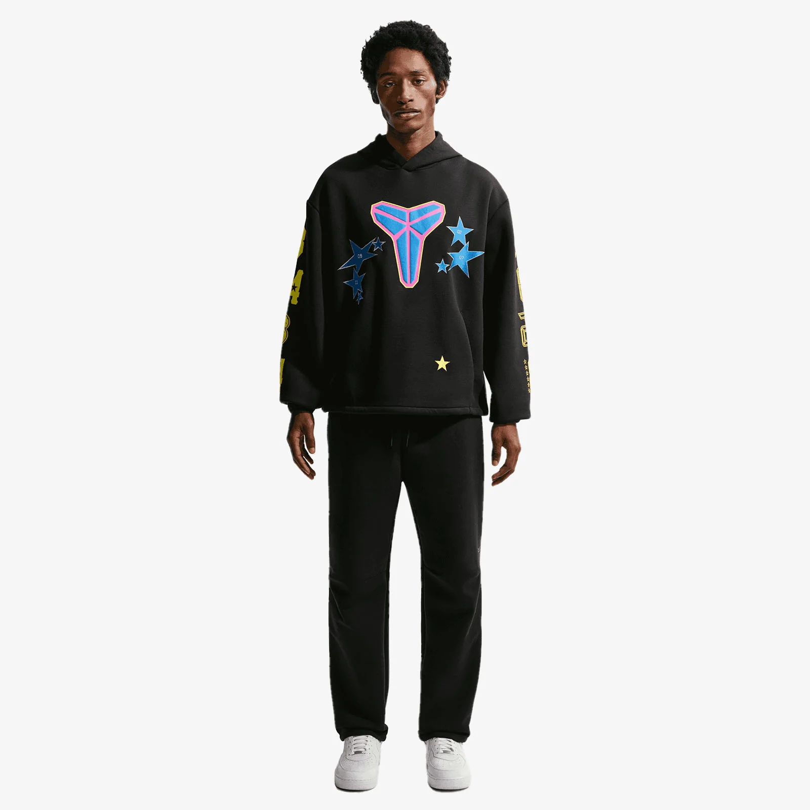 Kobe Fleece Pullover Basketball Hoodie - Black - Image 3