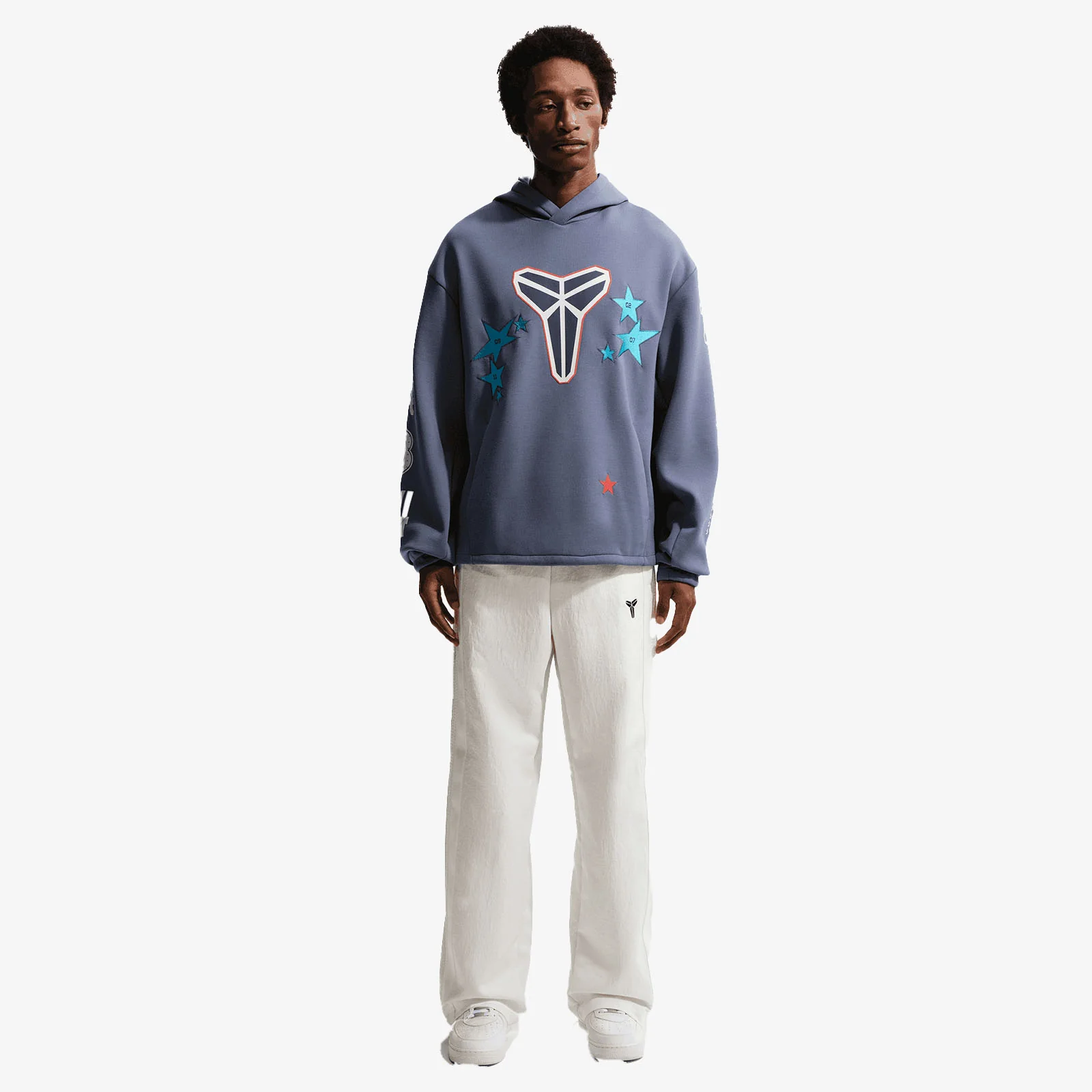 Kobe Fleece Pullover Basketball Hoodie - Diffused Blue - Image 4