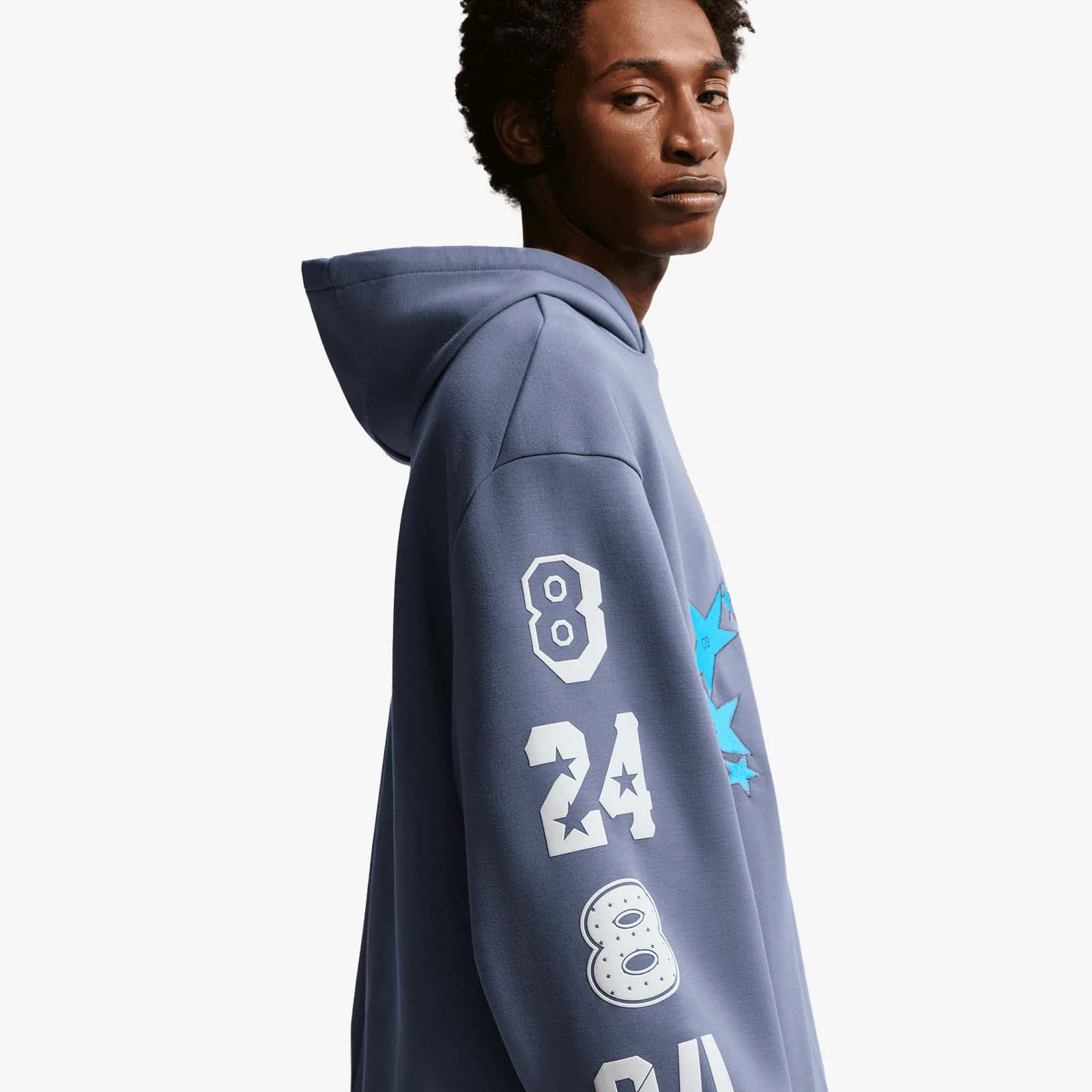 Kobe Fleece Pullover Basketball Hoodie - Diffused Blue - Image 5