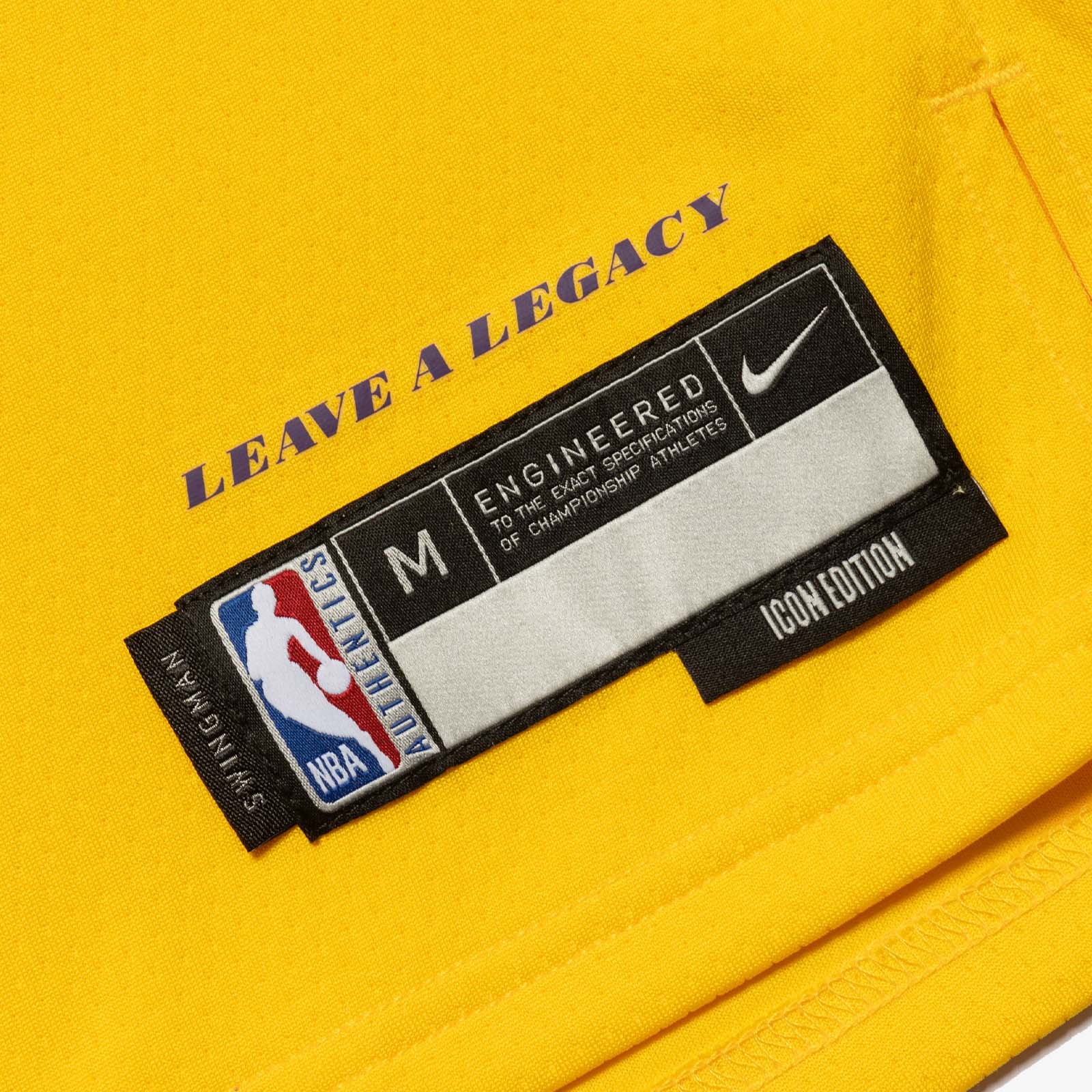 LeBron James Los Angeles Lakers Icon Edition Youth Swingman Jersey - Yellow - Image 4