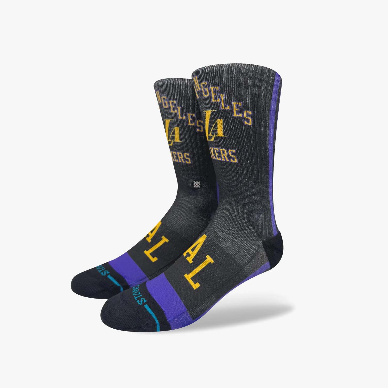 Los Angeles Lakers City Edition NBA Crew Socks - Black