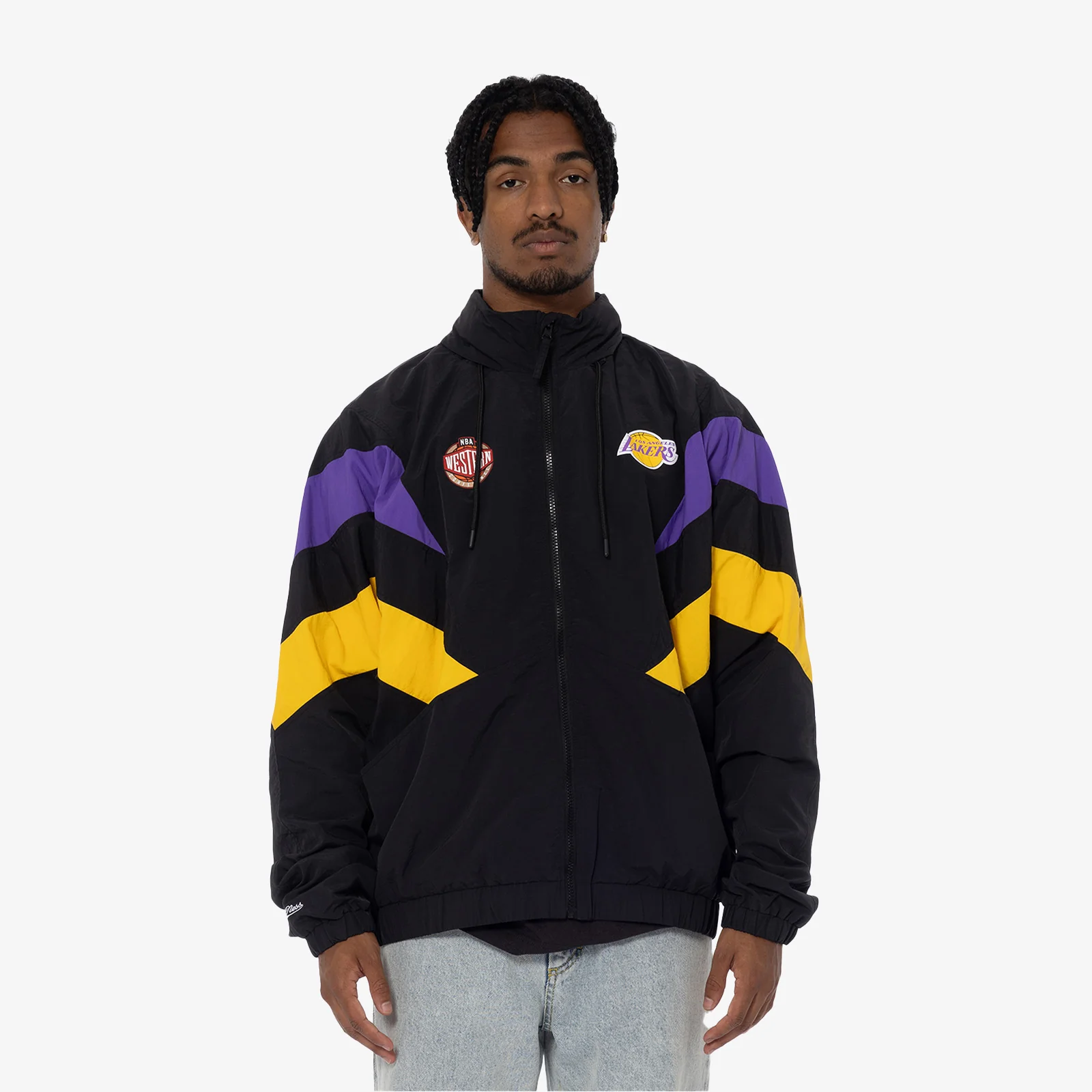 Los Angeles Lakers Spray Jacket - Black/Purple/Yellow - Image 3