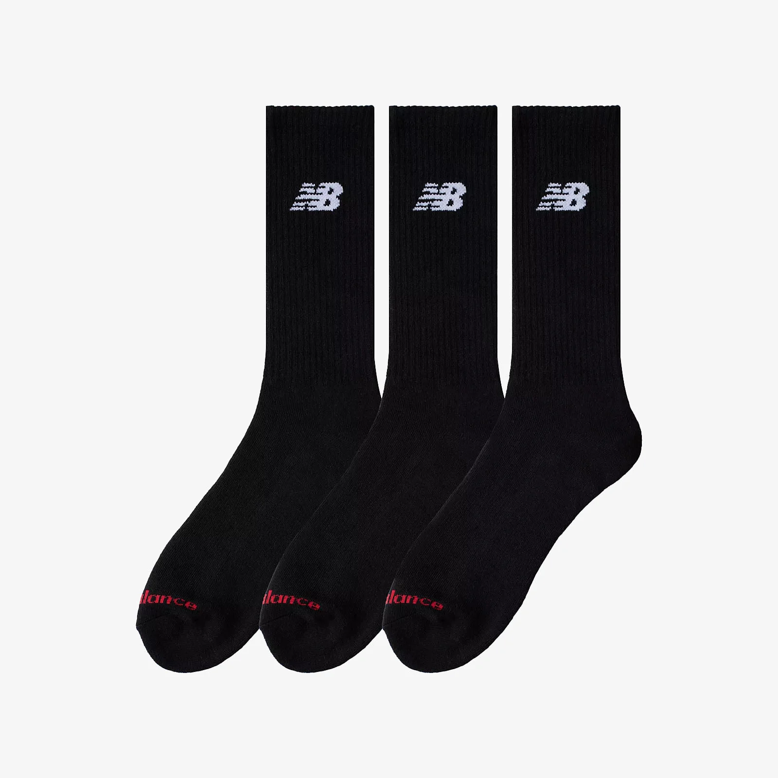 NB Everyday Crew Socks (3 Pairs) - Black - Image 2