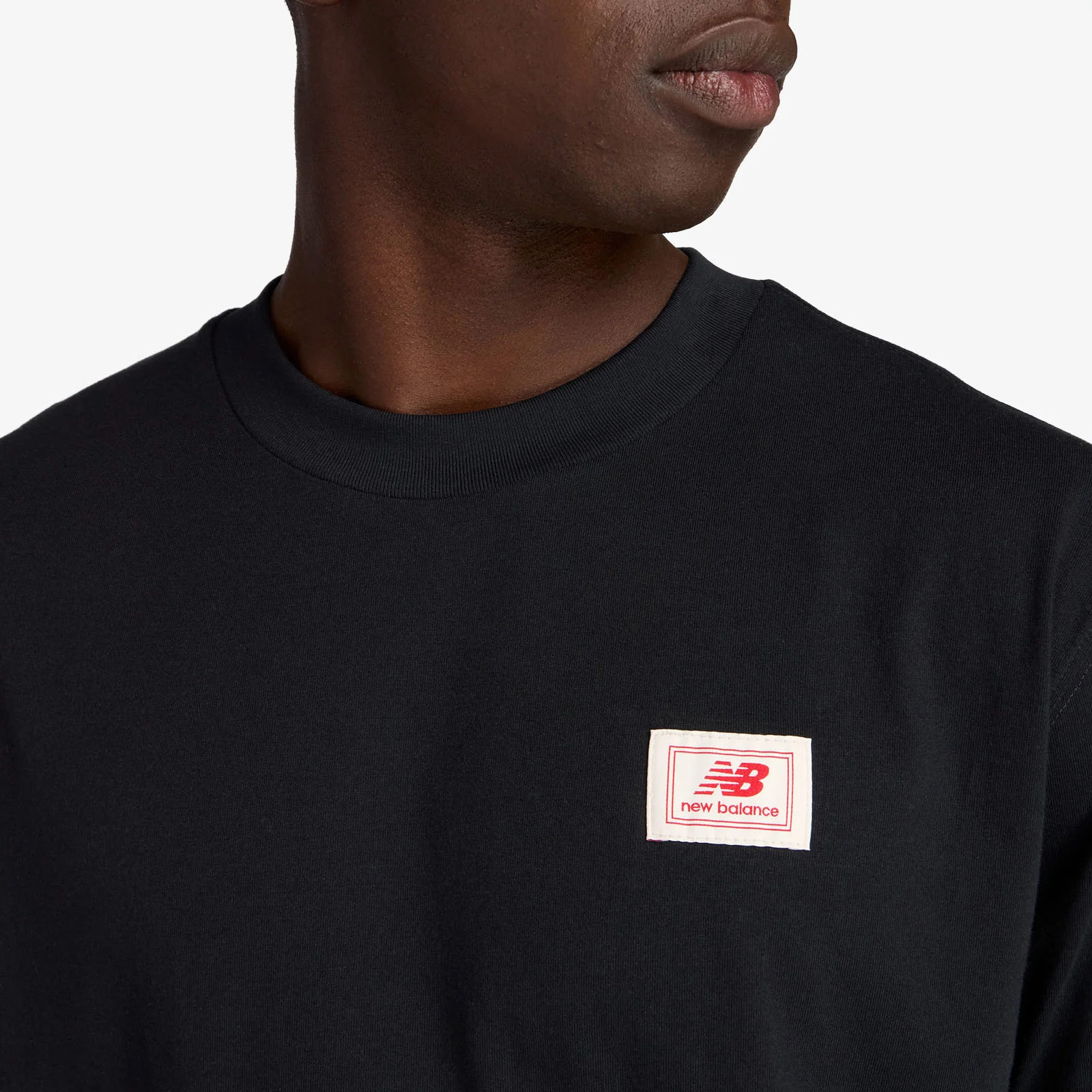 NB Woven Label T-Shirt - Black - Image 3