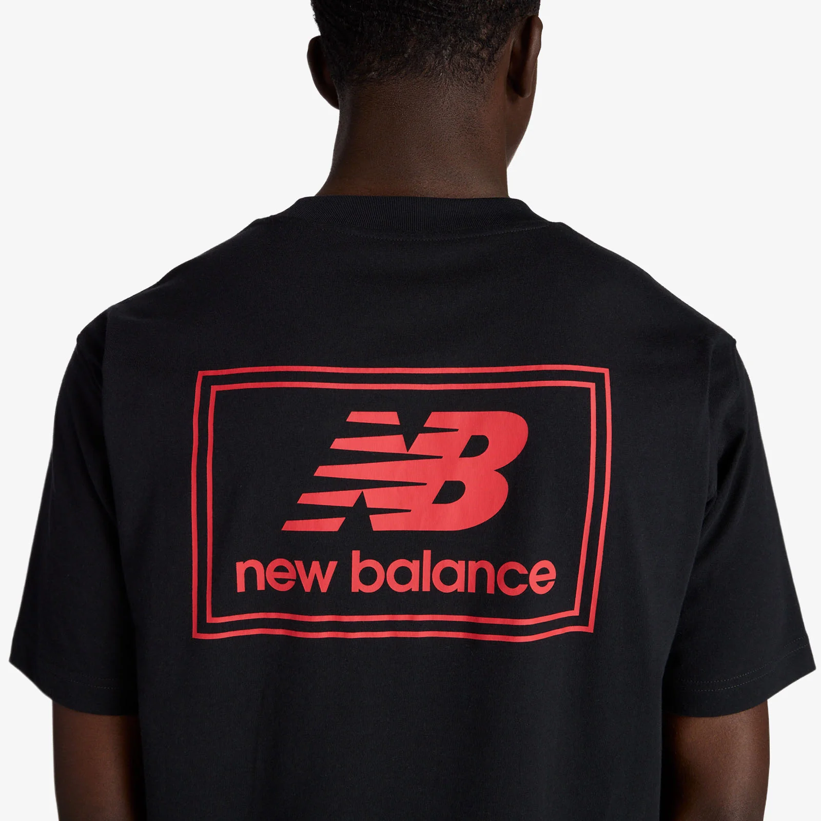 NB Woven Label T-Shirt - Black - Image 4
