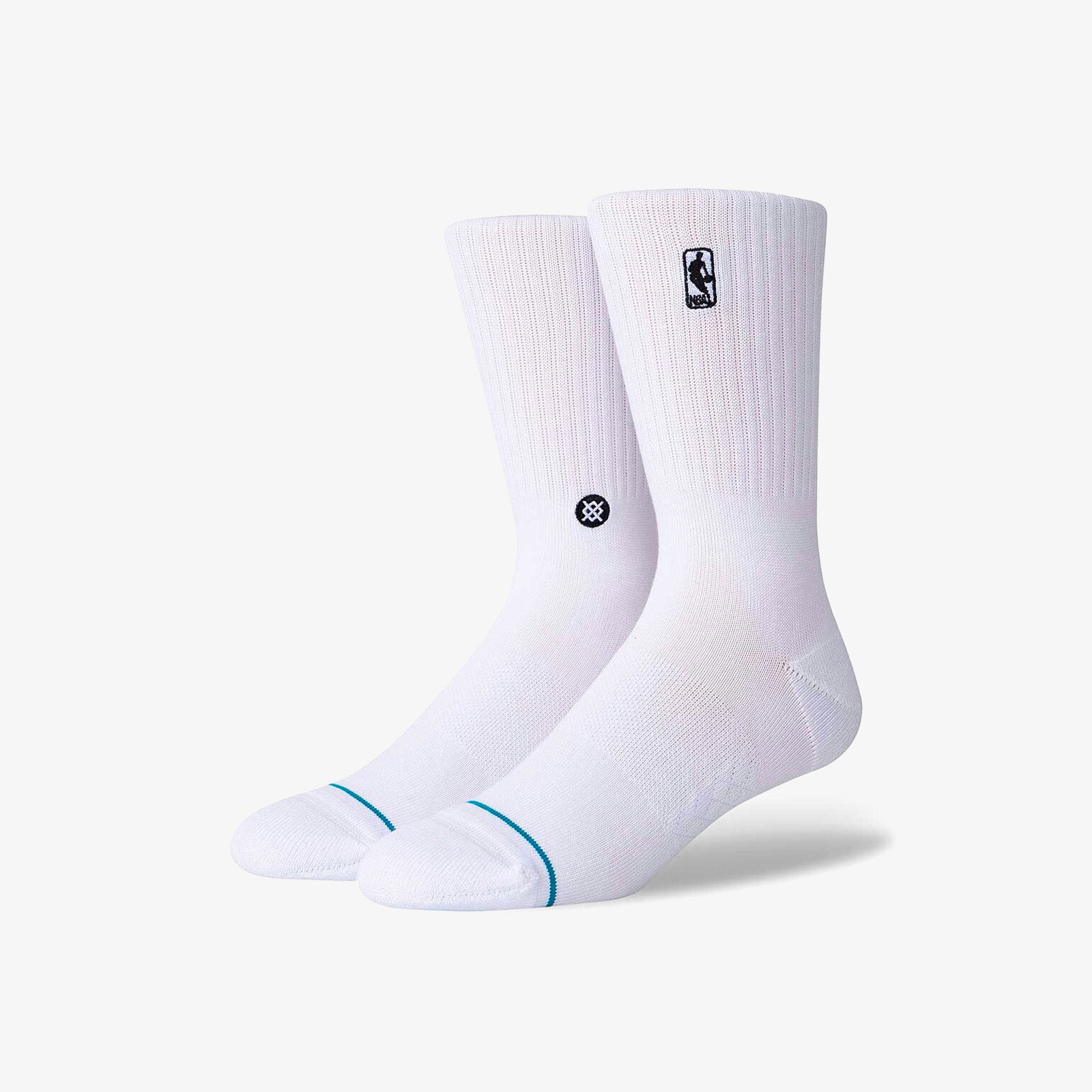 Stance NBA Logoman Crew Socks - White