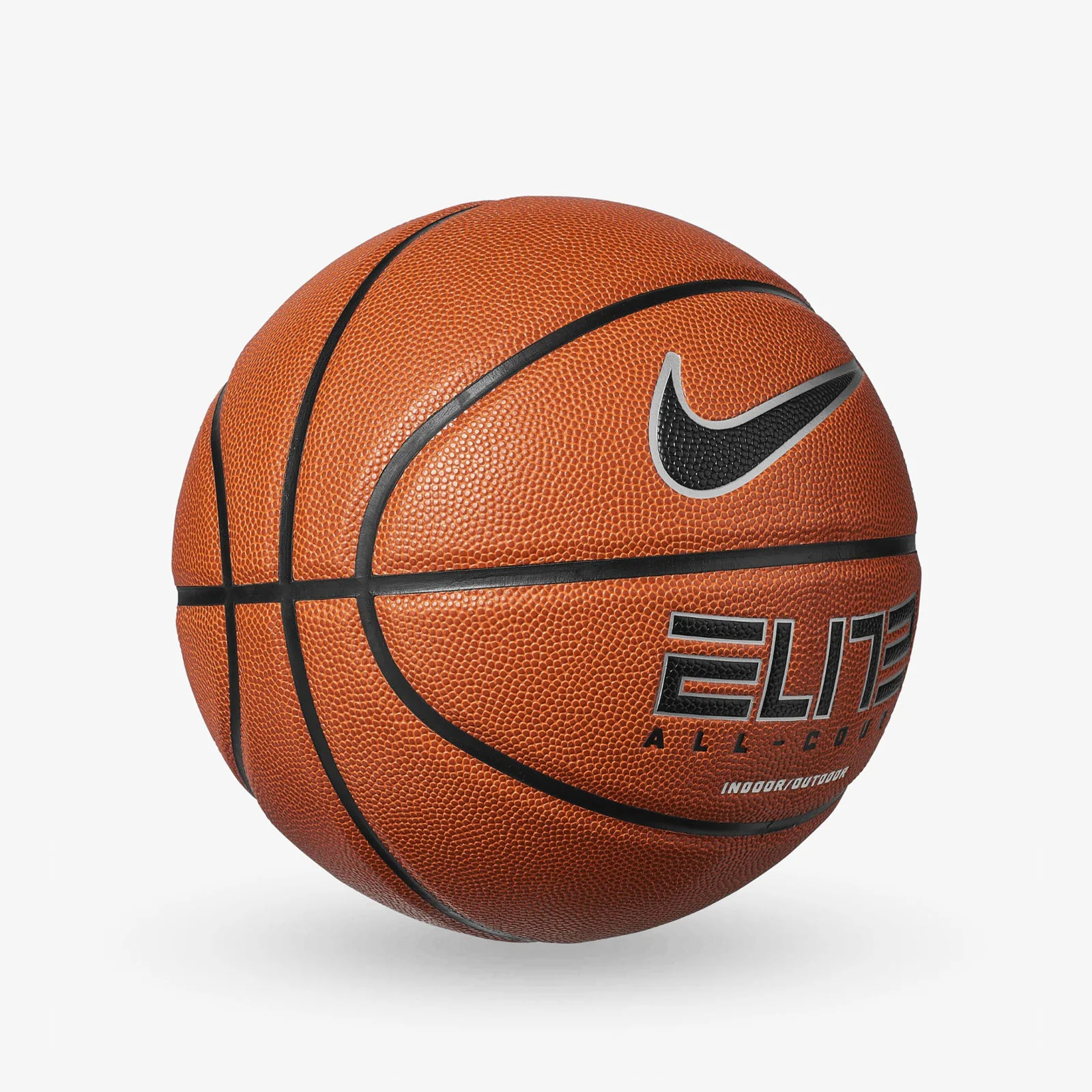 Elite All Court Basketball - Amber/Black/Metallic Silver - Size 6 - Image 2
