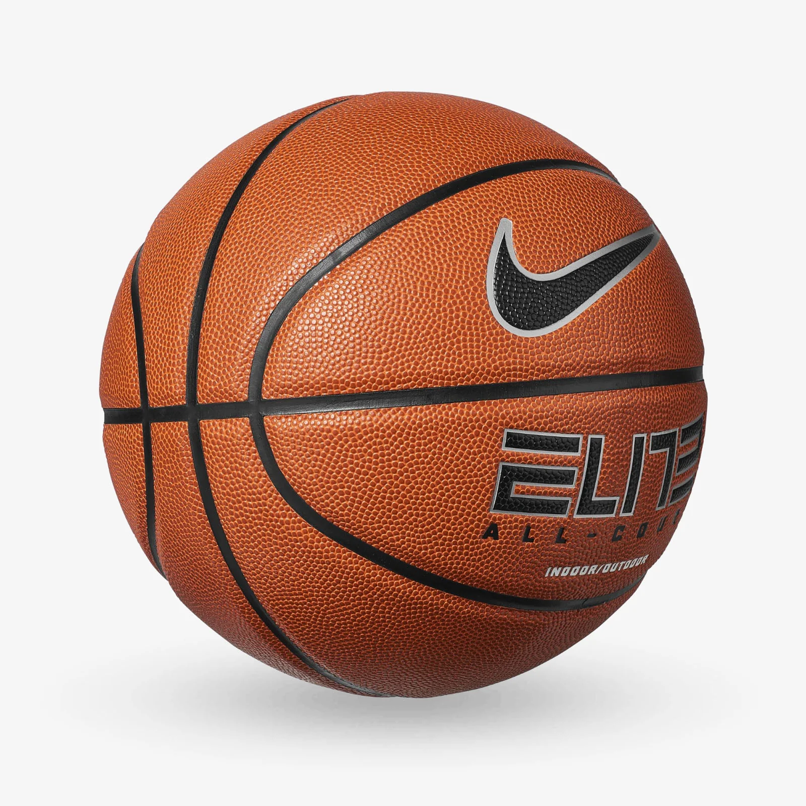 Elite All Court Basketball - Amber/Black/Metallic Silver - Size 7 - Image 2