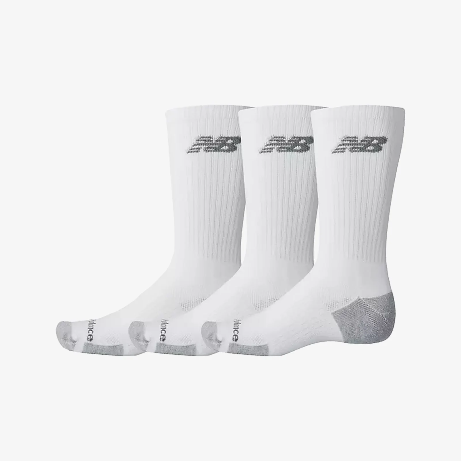 Performance Cushioned Crew Socks (3 Pairs) - White
