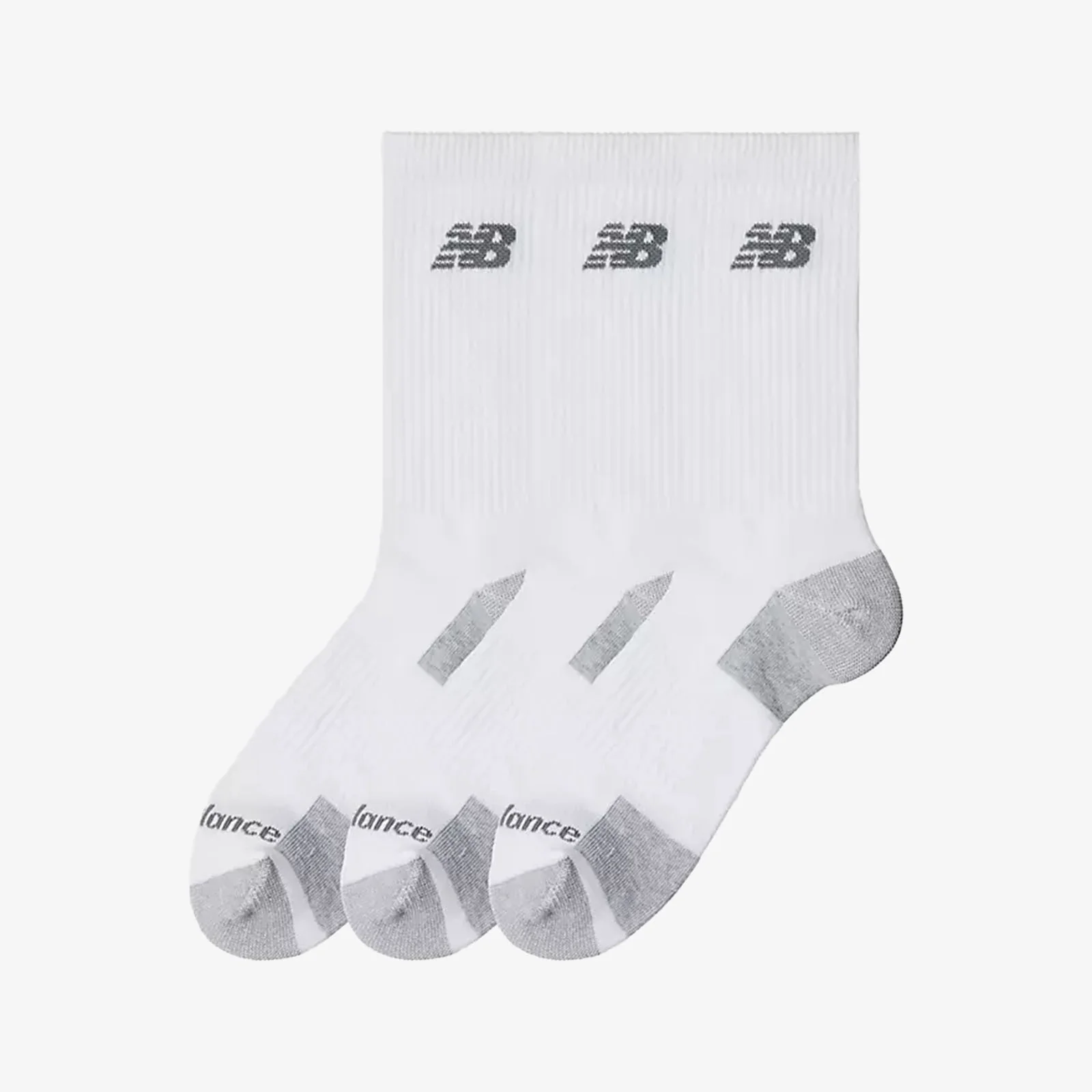 Performance Cushioned Crew Socks (3 Pairs) - White - Image 2