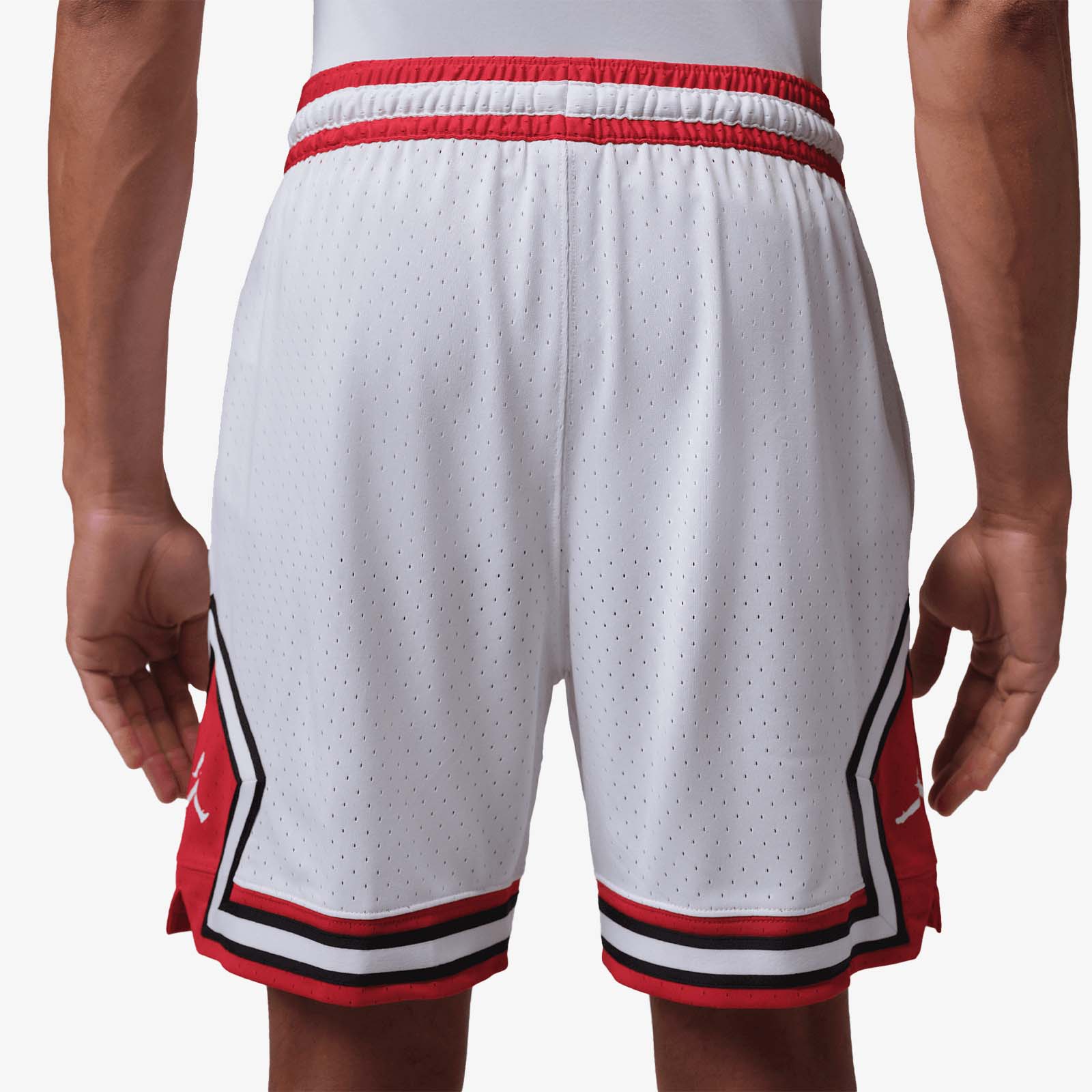 Sport Dri-FIT Mesh Diamond Shorts - White/Gym Red - Image 2