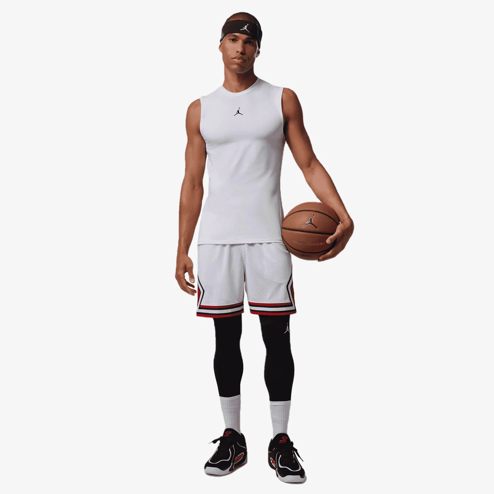 Sport Dri-FIT Mesh Diamond Shorts - White/Gym Red - Image 5
