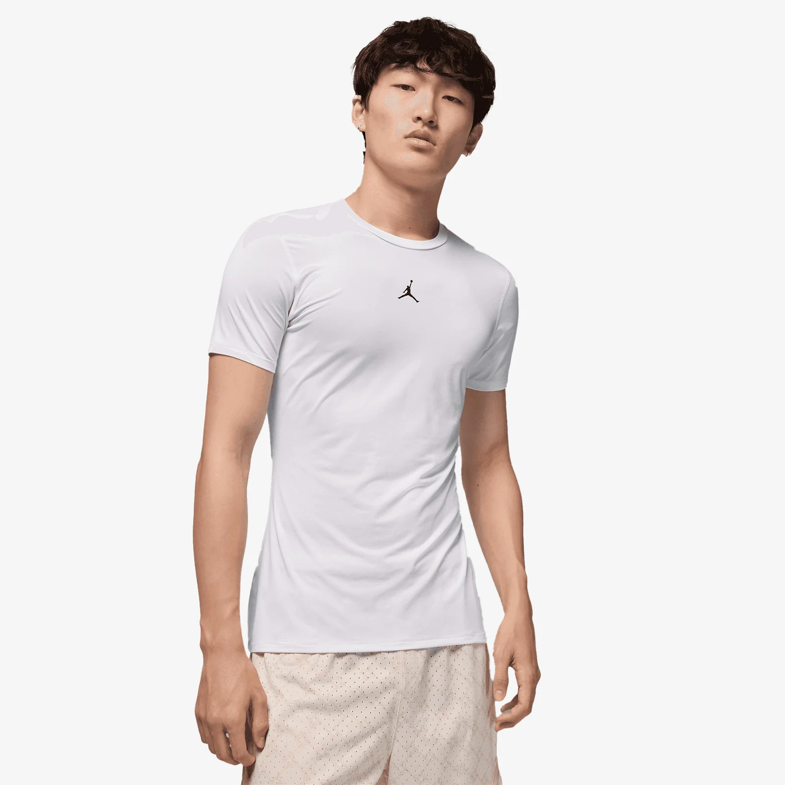 Sport Dri-FIT Short-Sleeve Base Layer Top - White/Black