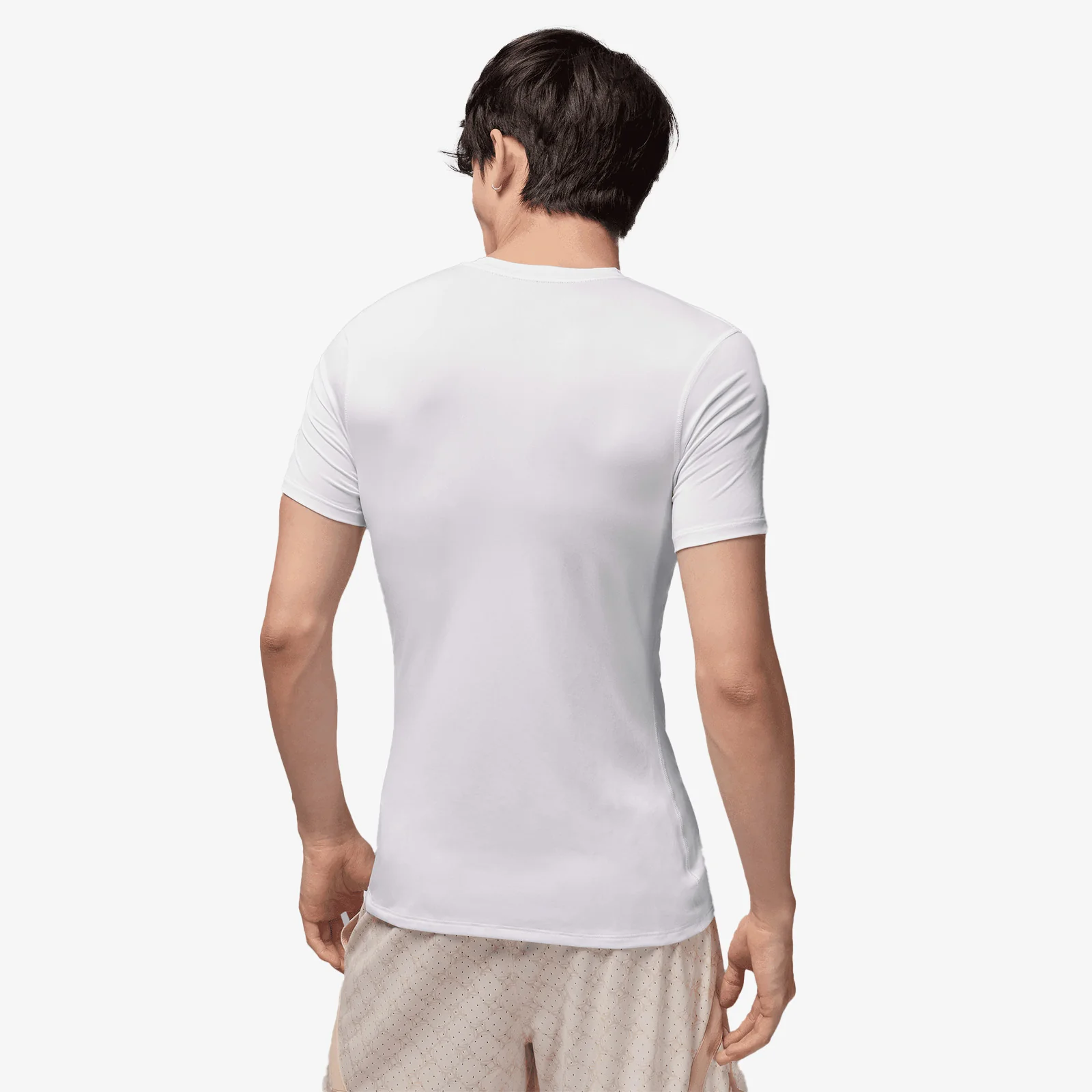 Sport Dri-FIT Short-Sleeve Base Layer Top - White/Black - Image 2