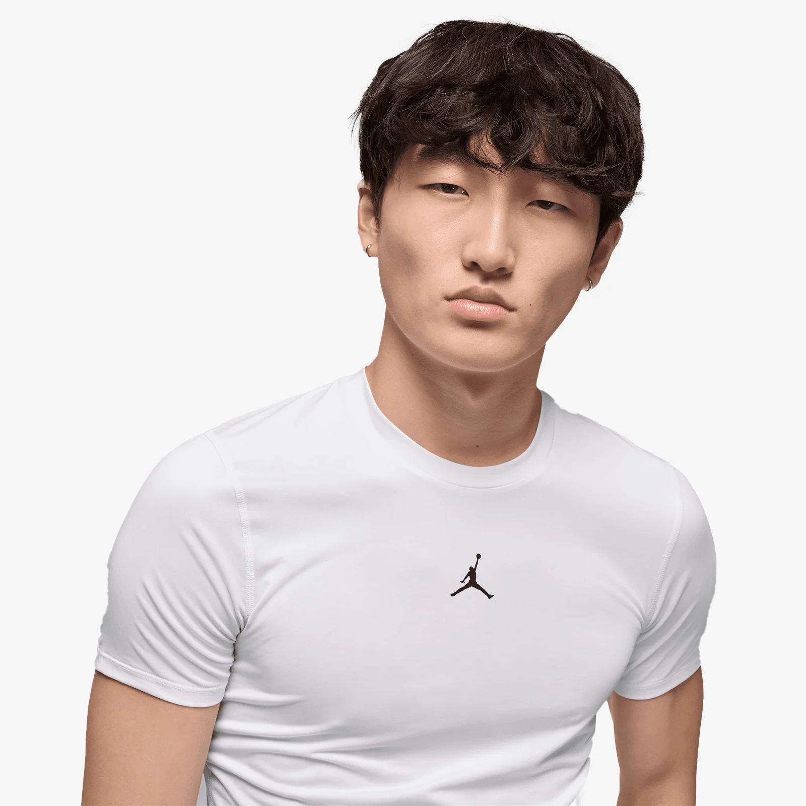 Sport Dri-FIT Short-Sleeve Base Layer Top - White/Black - Image 3