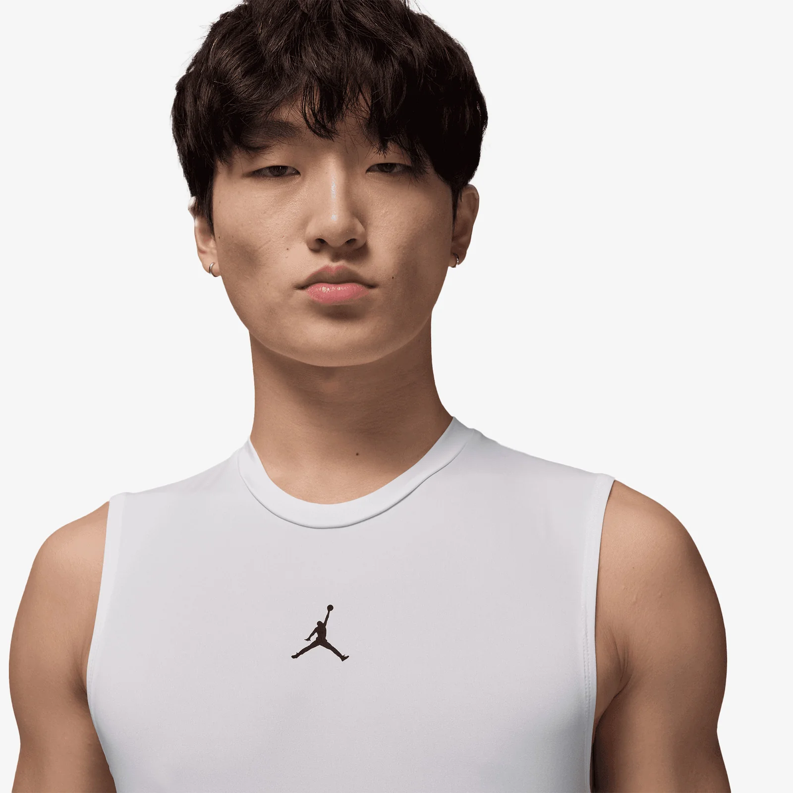 Sport Dri-FIT Sleeveless Base Layer Tank - White/Black - Image 3