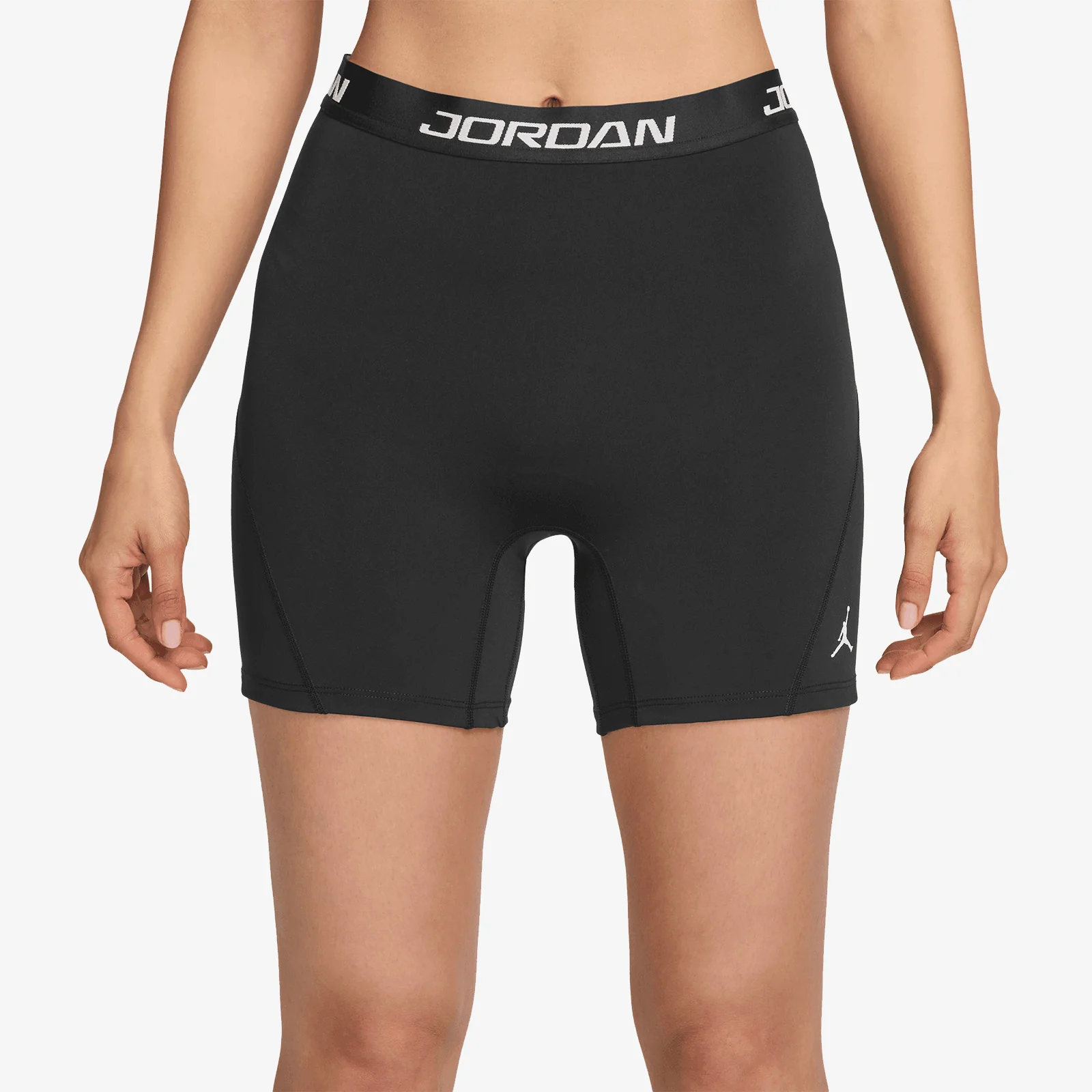 Sport Essentials Dri-FIT High-Waisted 5" Women's Shorts - Black/White - Image 2